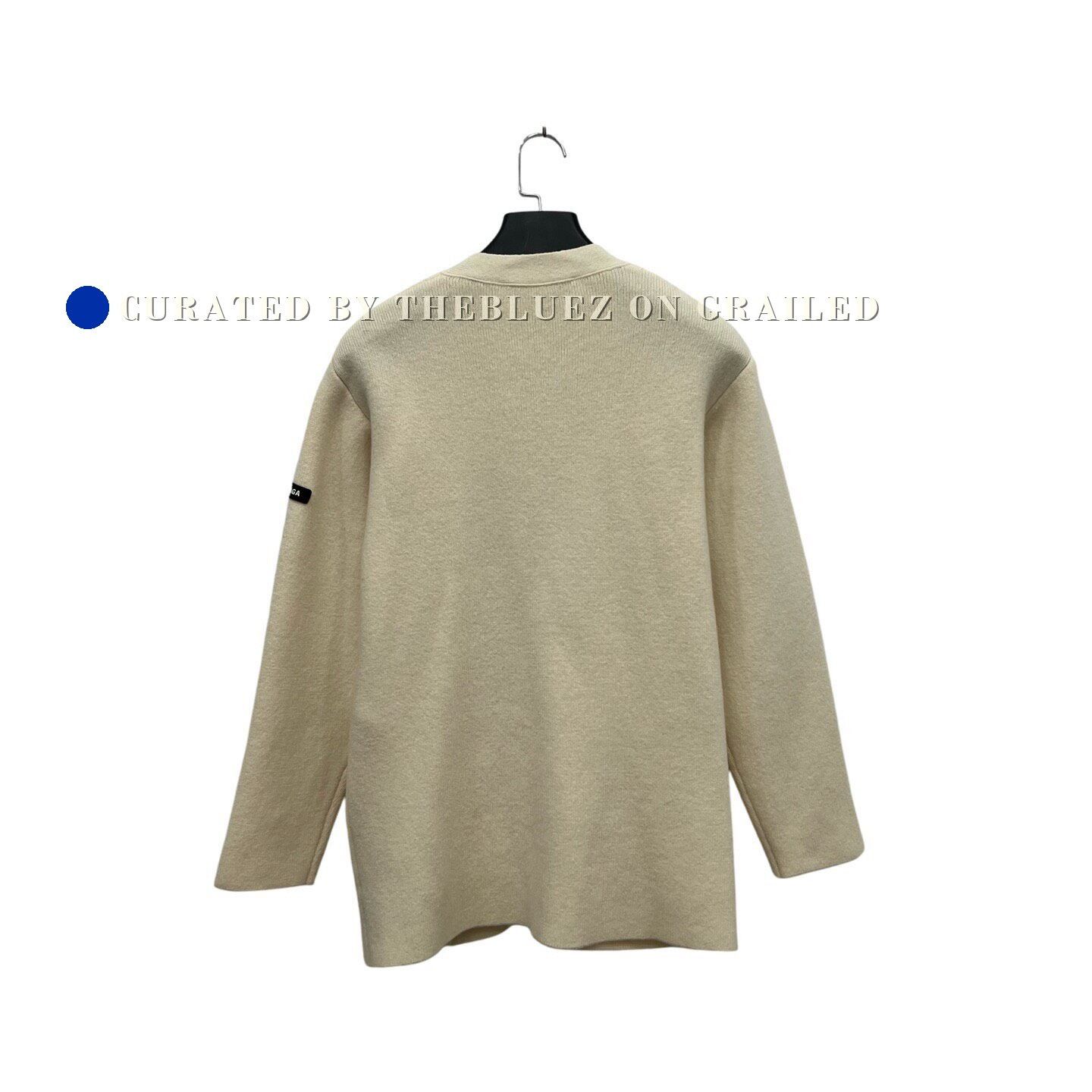 Balenciaga Balenciaga White Sleeve Badge Cardigan Size US L / EU 52-54 / 3 - 3 Thumbnail