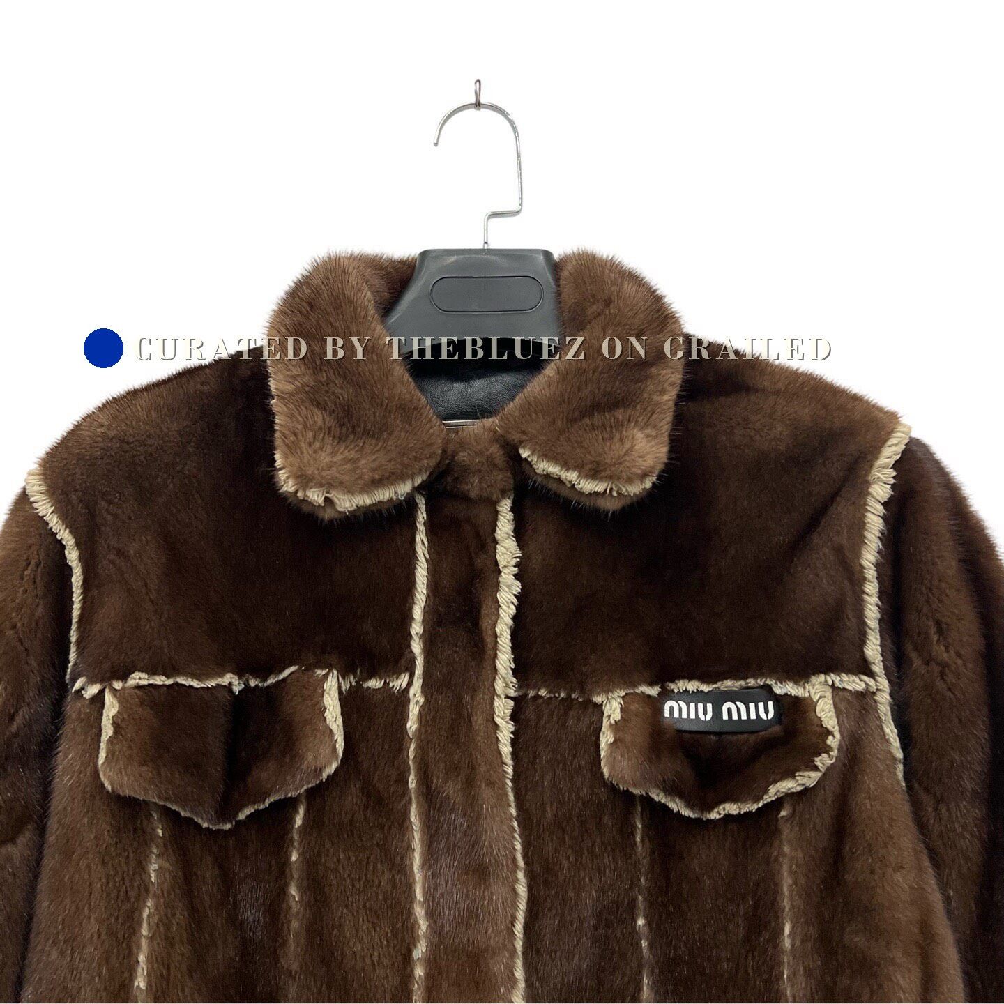 Miu Miu Miumiu Brown Logo Fur Coat Size S / US 4 / IT 40 - 2 Thumbnail