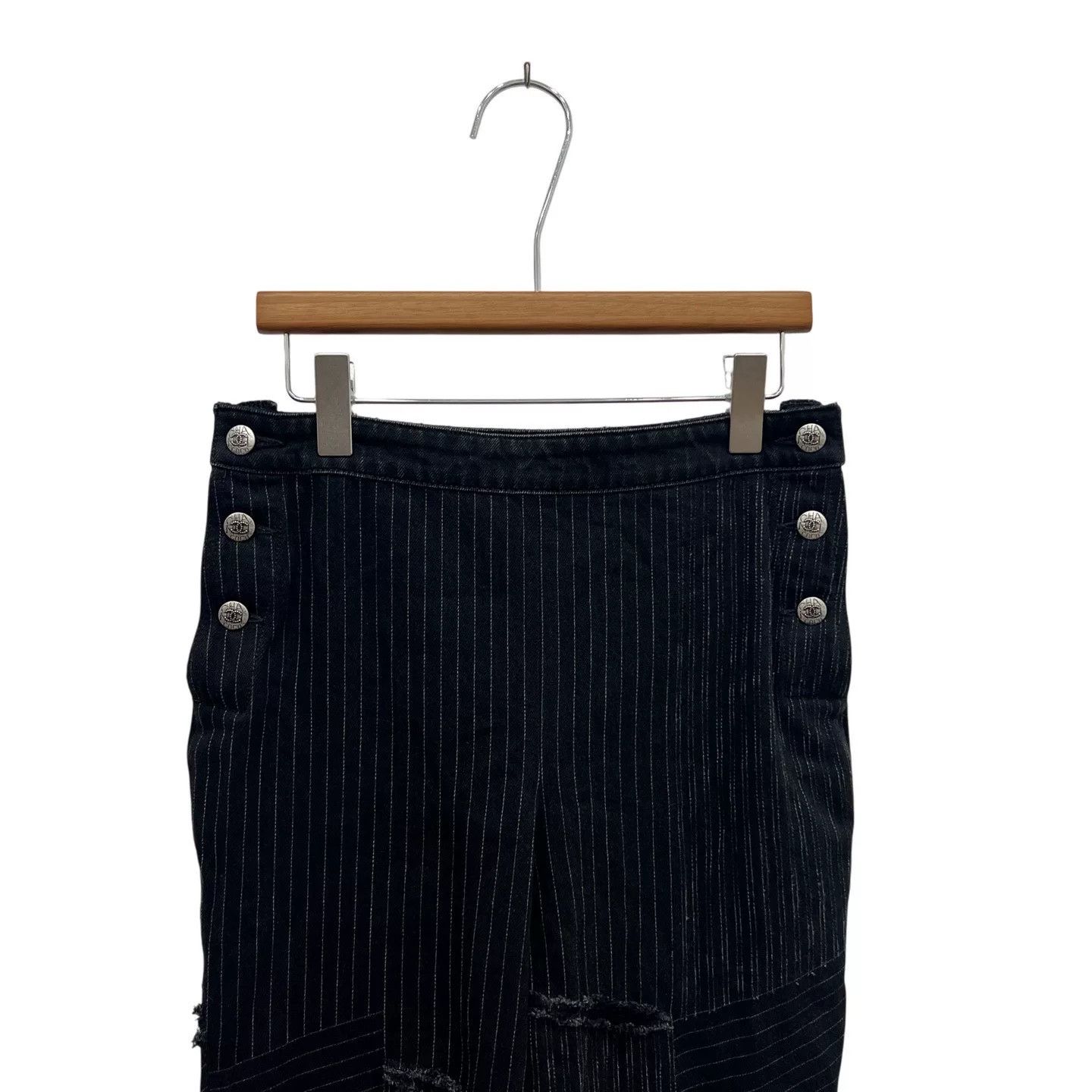 Chanel Chanel Black Striped Jeans Size 36 Size 36" / US 14 / IT 50 - 3 Thumbnail