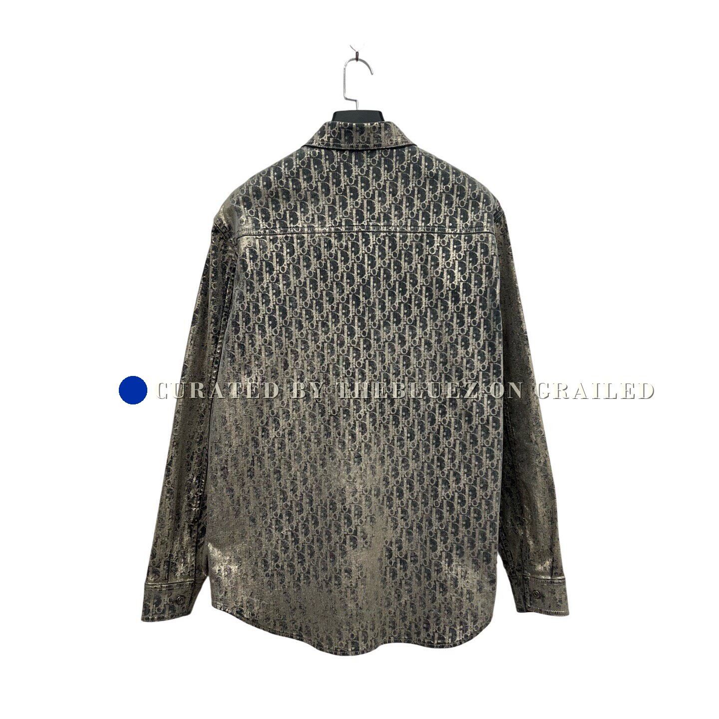 Dior Dior Glitter Monogram Distressed Long-Sleeve Shirt Size US M / EU 48-50 / 2 - 3 Thumbnail