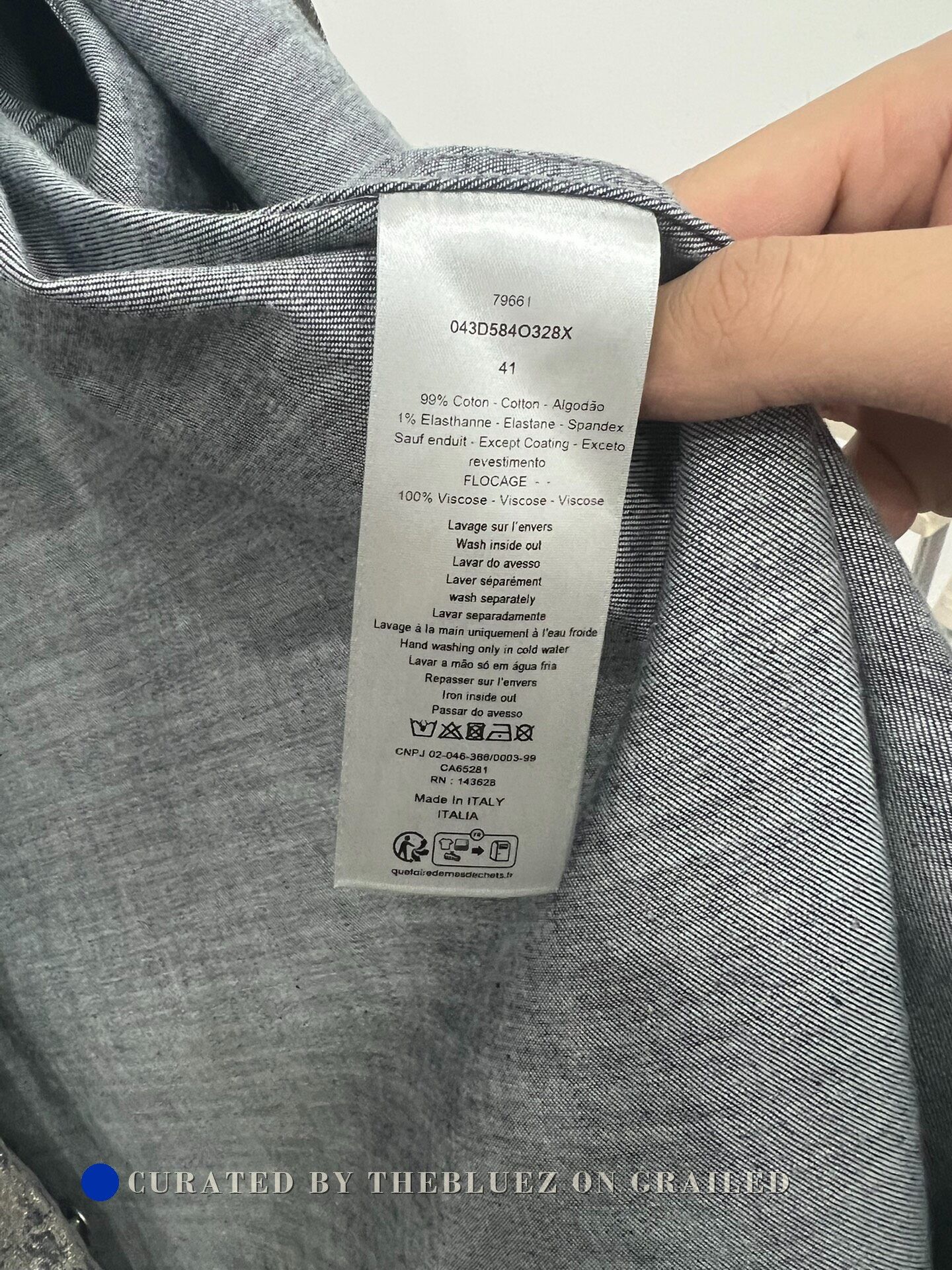 Dior Dior SS23 Monogram Distressed Glitter Denim Shirt Size US M / EU 48-50 / 2 - 4 Thumbnail