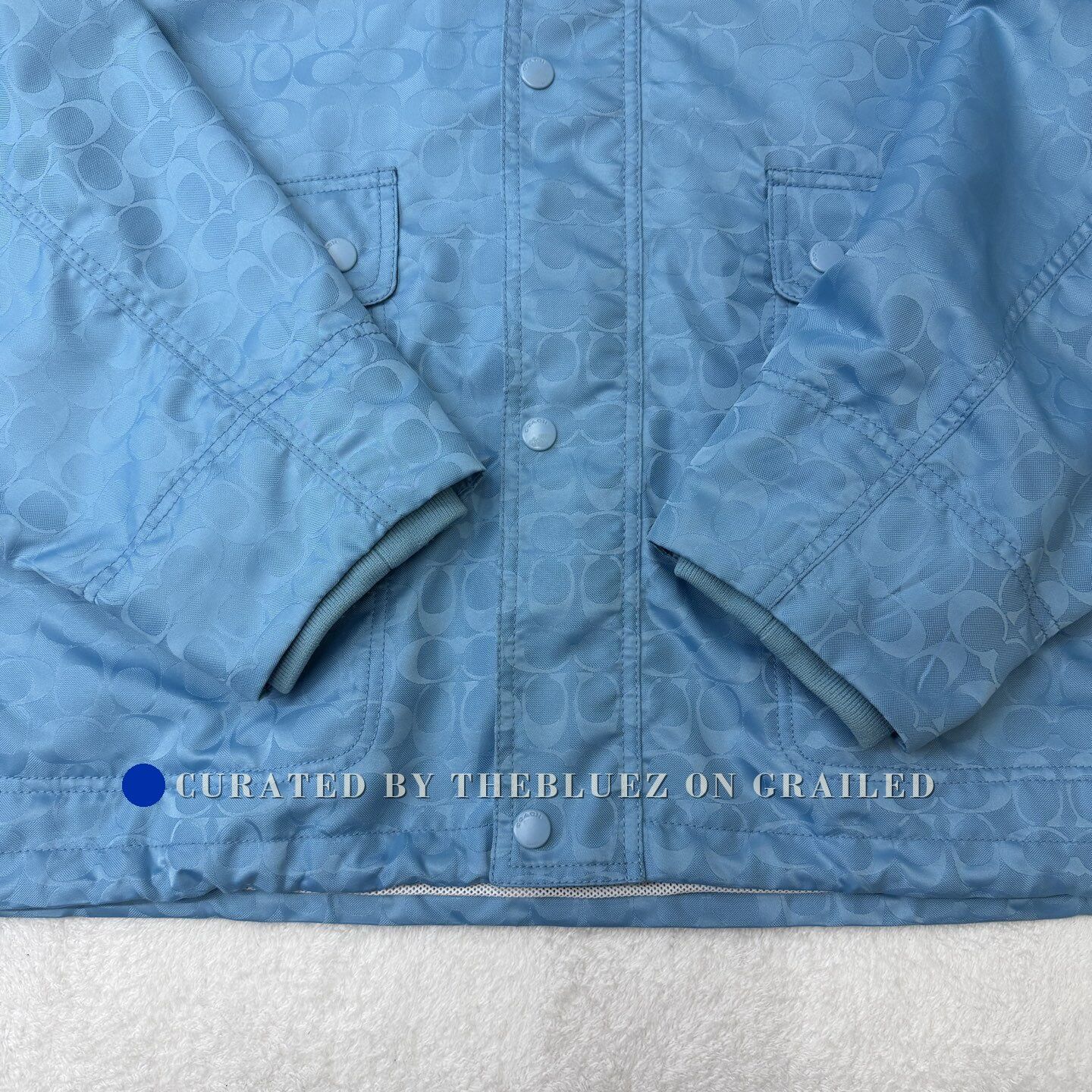 Coach Coach Blue Monogram Hooded Jacket Size US XL / EU 56 / 4 - 2 Thumbnail