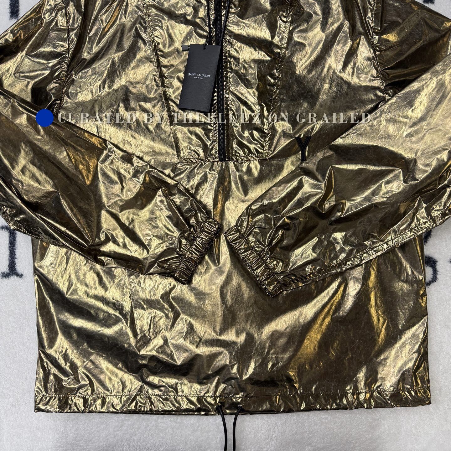 Saint Laurent Paris Saint Laurent Gold Half-Zip Jacket Size US M / EU 48-50 / 2 - 2 Thumbnail
