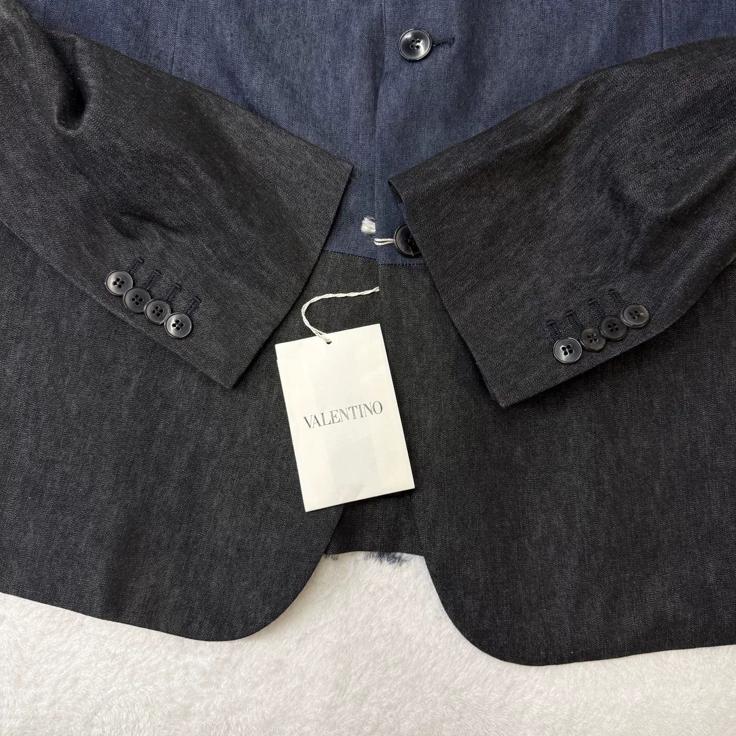 Valentino VALENTINO Black Blue Two-Tone Suit Size US M / EU 48-50 / 2 - 2 Thumbnail