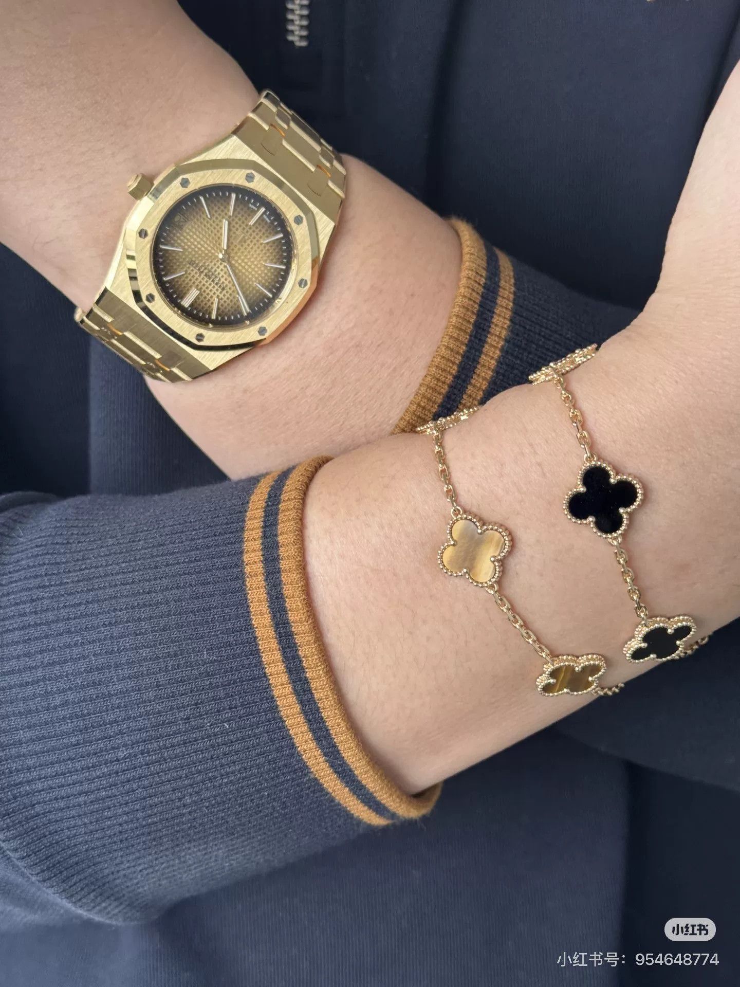 Van Cleef & Arpels Van Cleef & Arpels Tiger's Eye Clover Bracelet Size ONE SIZE - 9 Thumbnail