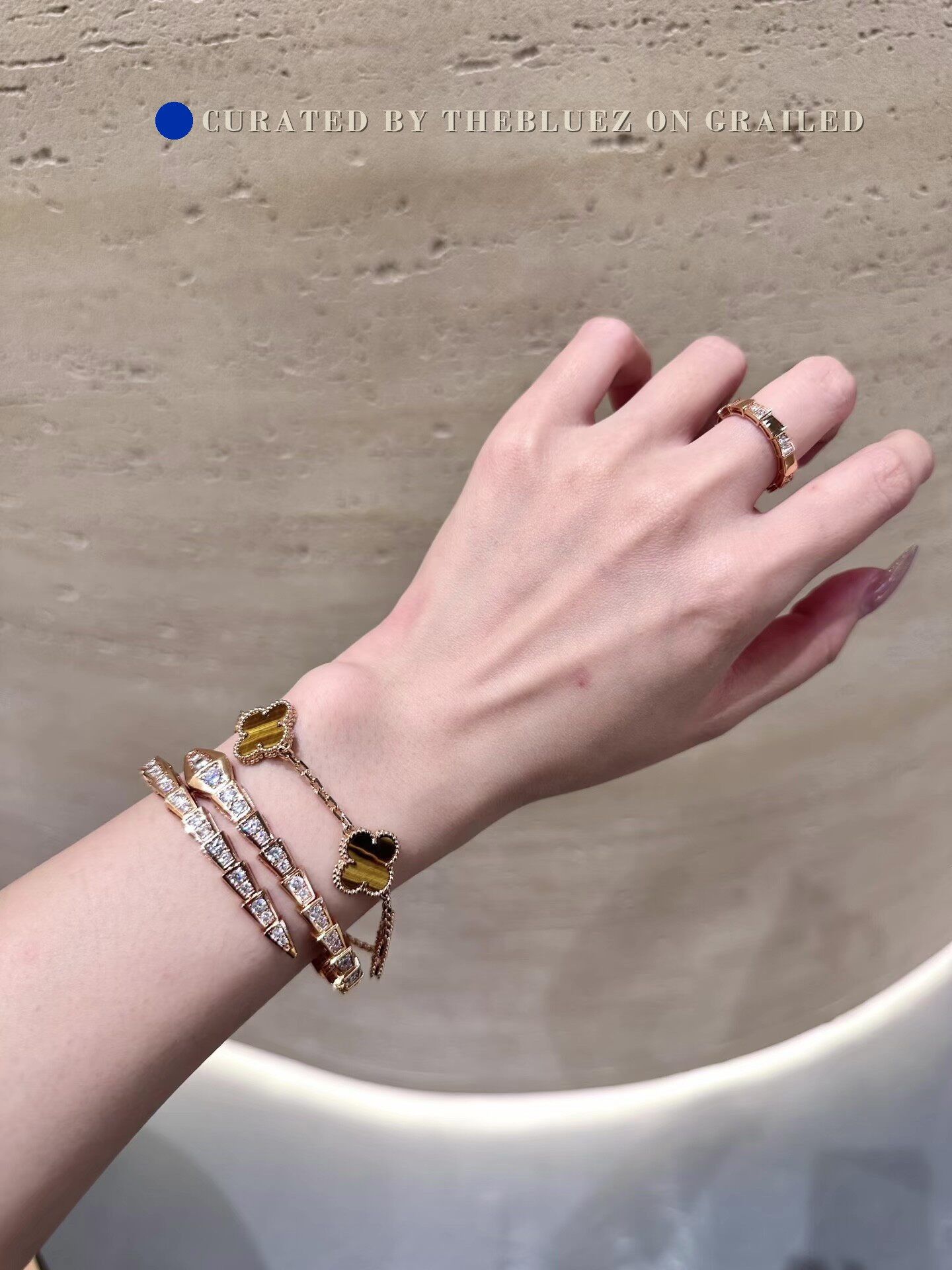 Van Cleef & Arpels Van Cleef & Arpels Tiger's Eye Clover Bracelet Size ONE SIZE - 8 Thumbnail