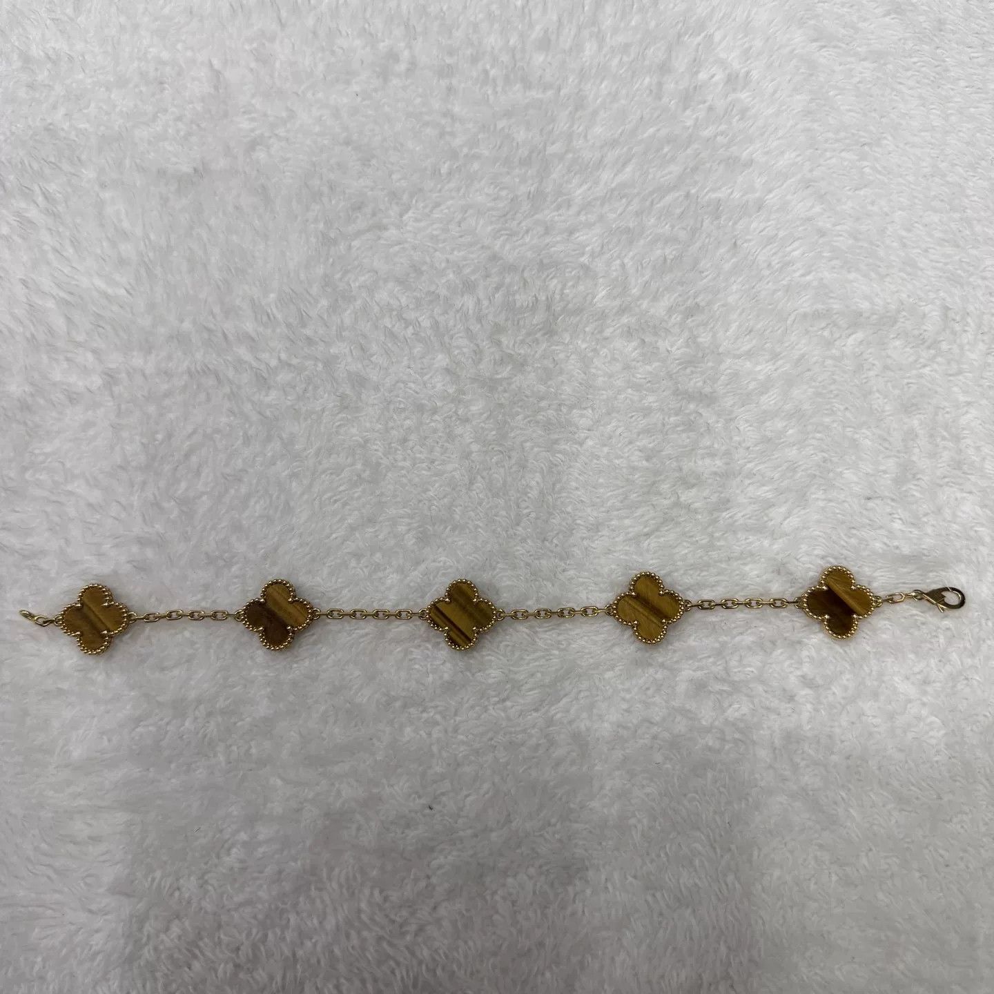 Van Cleef & Arpels Van Cleef & Arpels Tiger's Eye Clover Bracelet Size ONE SIZE - 3 Thumbnail