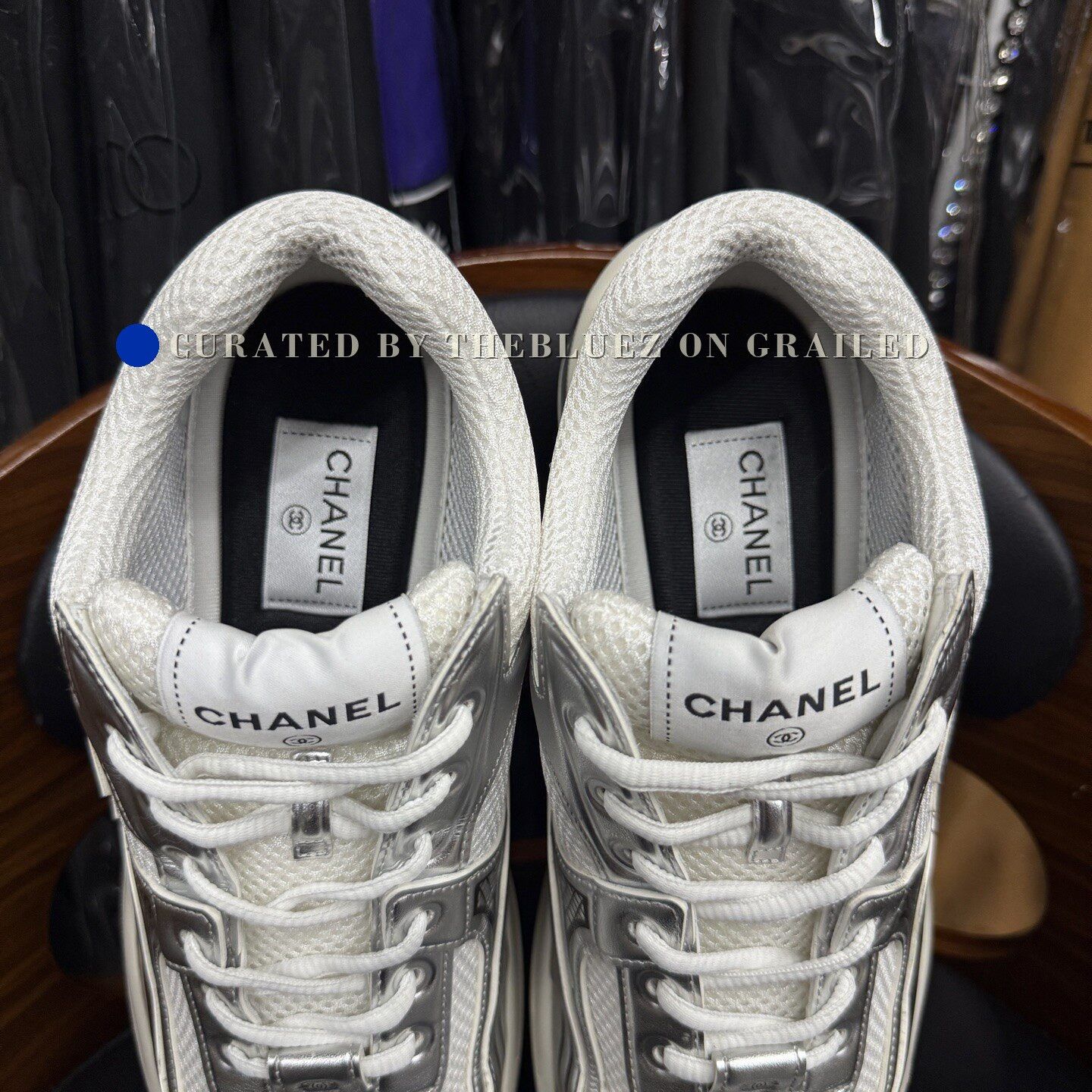 Chanel Chanel Silver Sneakers Size US 9 / EU 42 - 7 Thumbnail