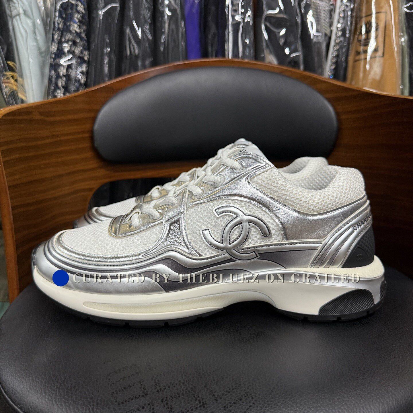Chanel Chanel Silver Sneakers Size US 9 / EU 42 - 6 Thumbnail