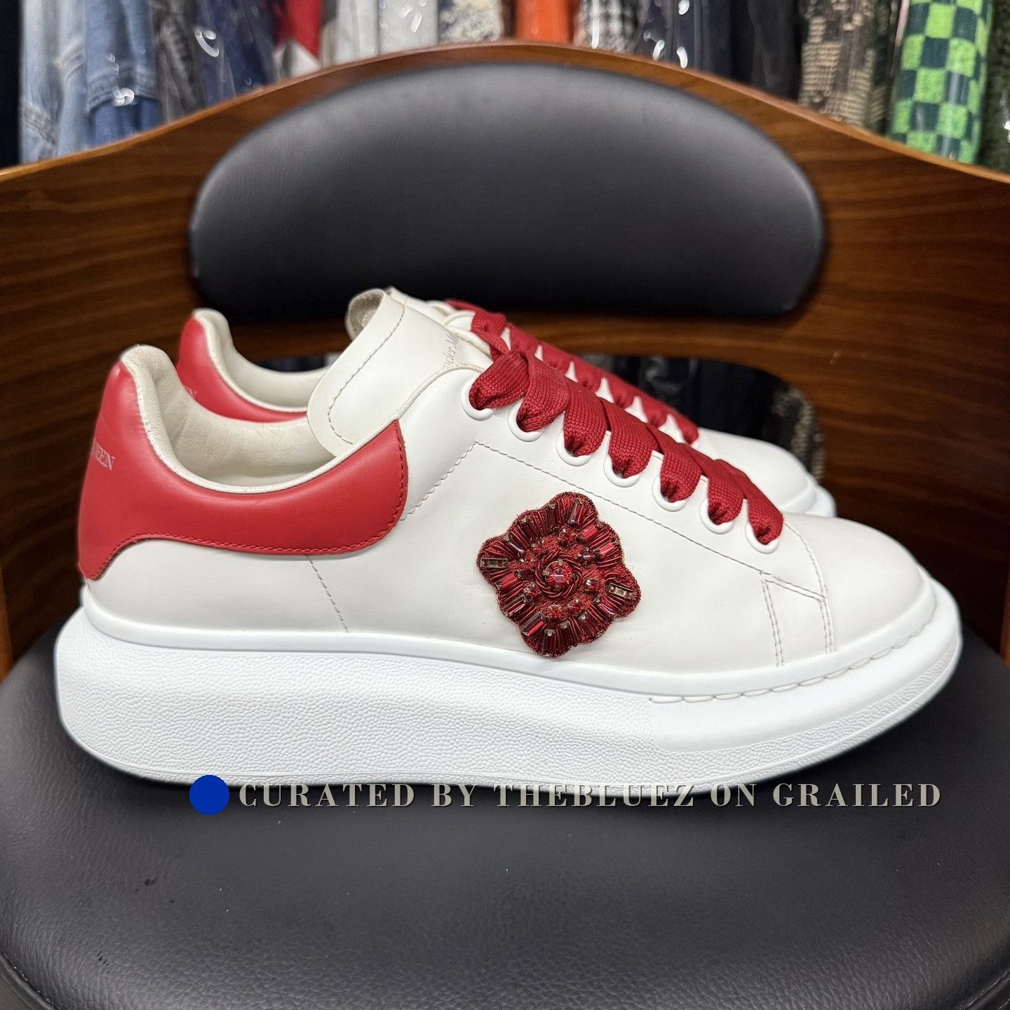 Alexander McQueen McQueen White Red Diamond VIP Limited Size US 9 / IT 39 - 4 Thumbnail