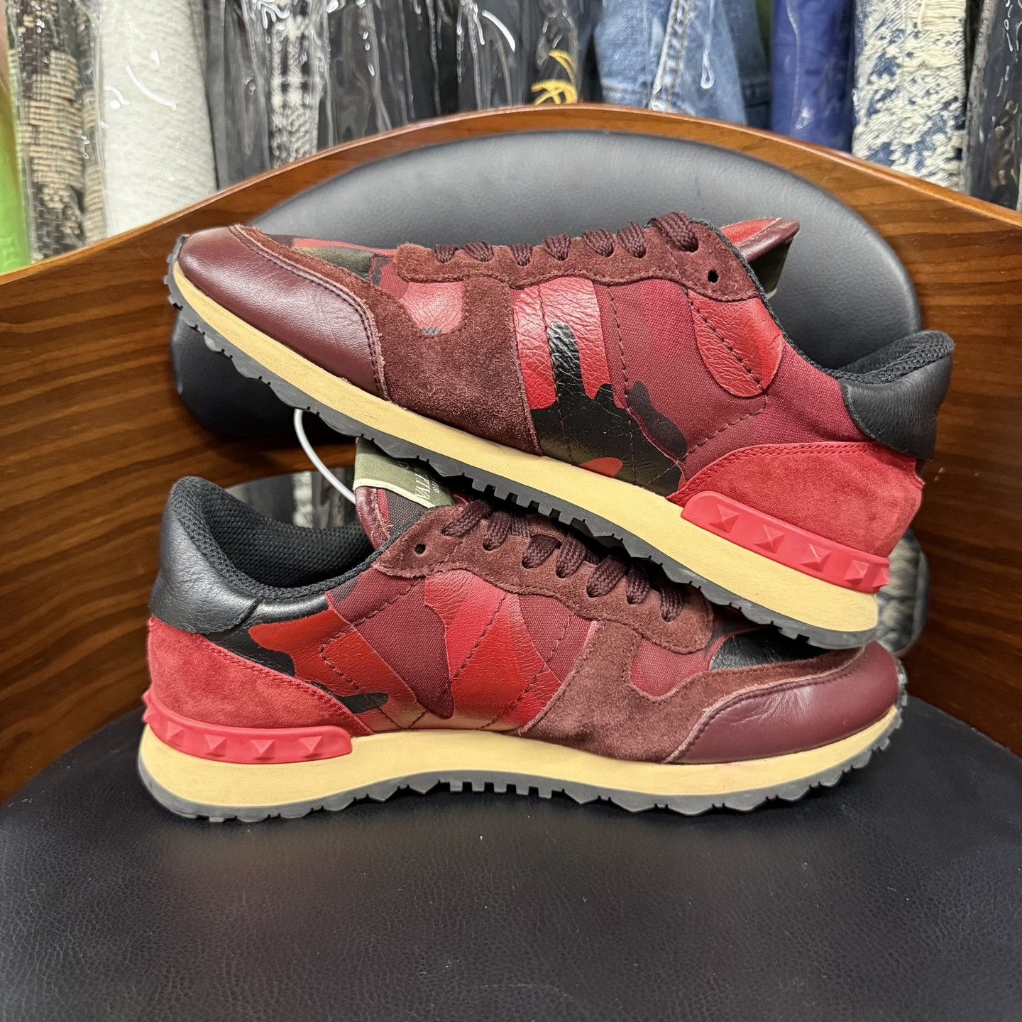 Valentino Valentino Red Studded Sneakers Size US 7 / IT 37 - 7 Thumbnail