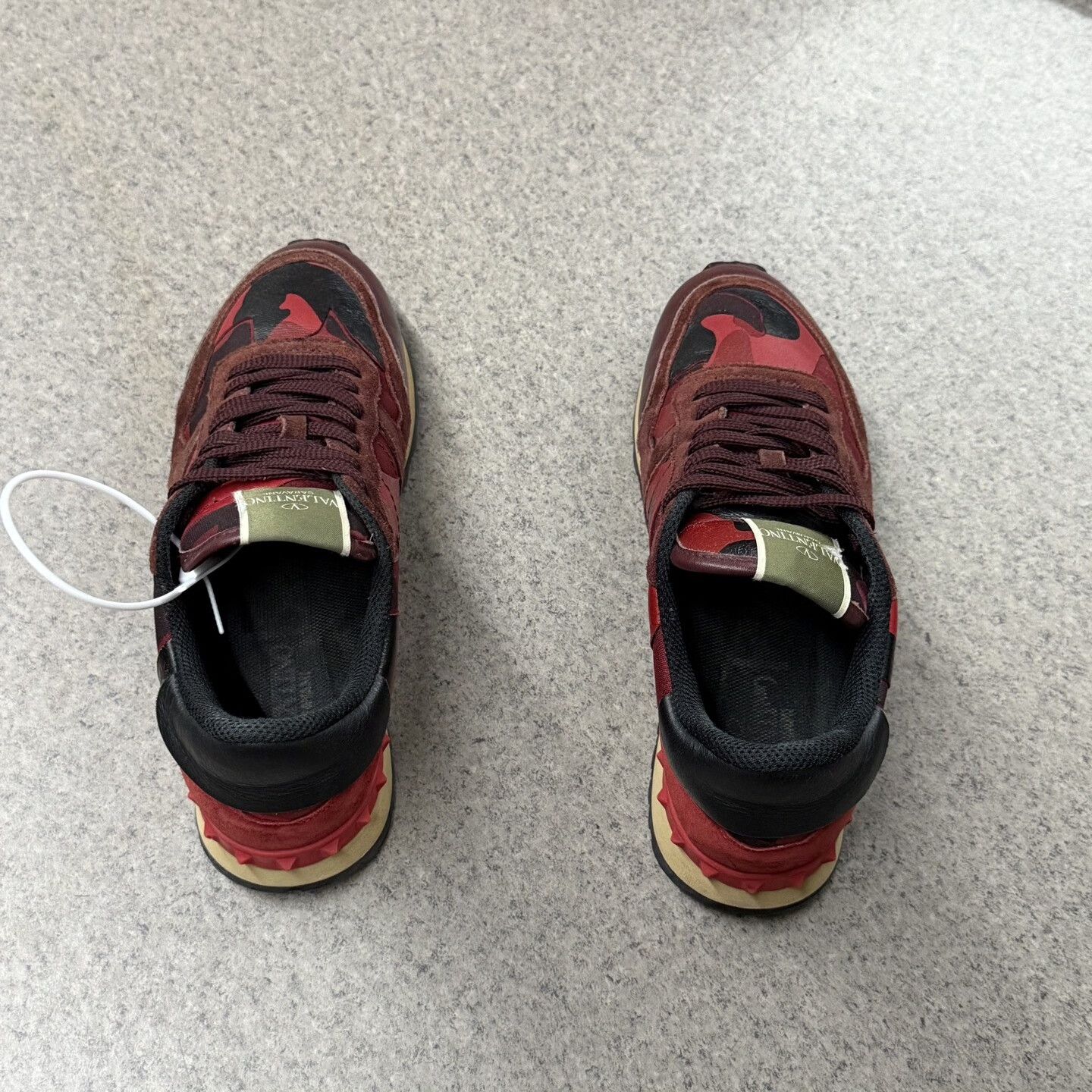Valentino Valentino Red Studded Sneakers Size US 7 / IT 37 - 8 Thumbnail