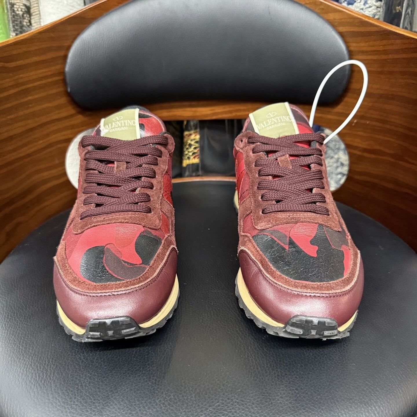 Valentino Valentino Red Studded Sneakers Size US 7 / IT 37 - 2 Thumbnail