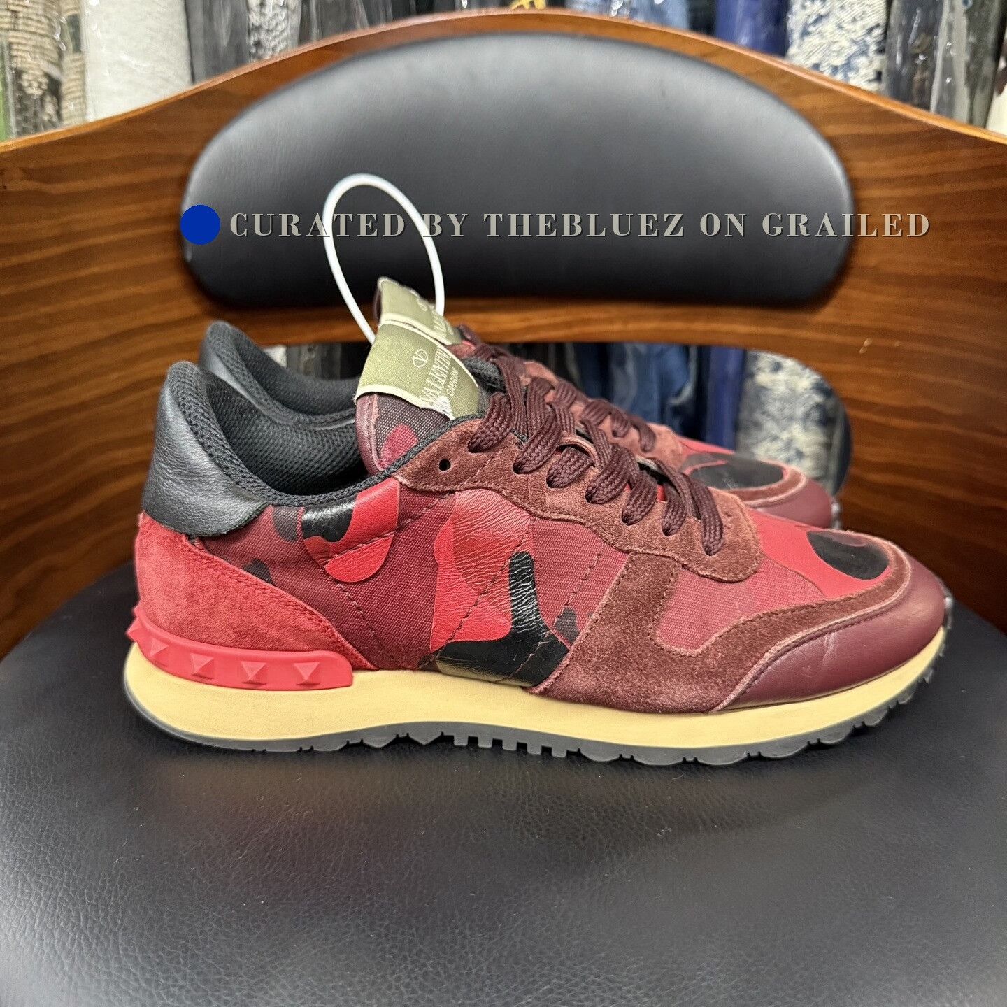 Valentino Valentino Red Studded Sneakers Size US 7 / IT 37 - 4 Thumbnail