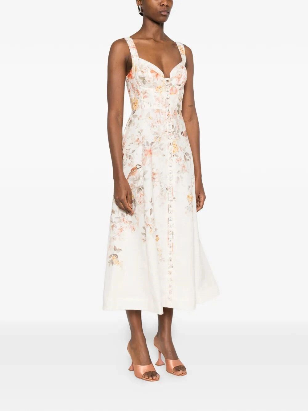 Zimmermann `Luna` Buttoned Picnic Dress Size M / US 6-8 / IT 42-44 - 3 Thumbnail