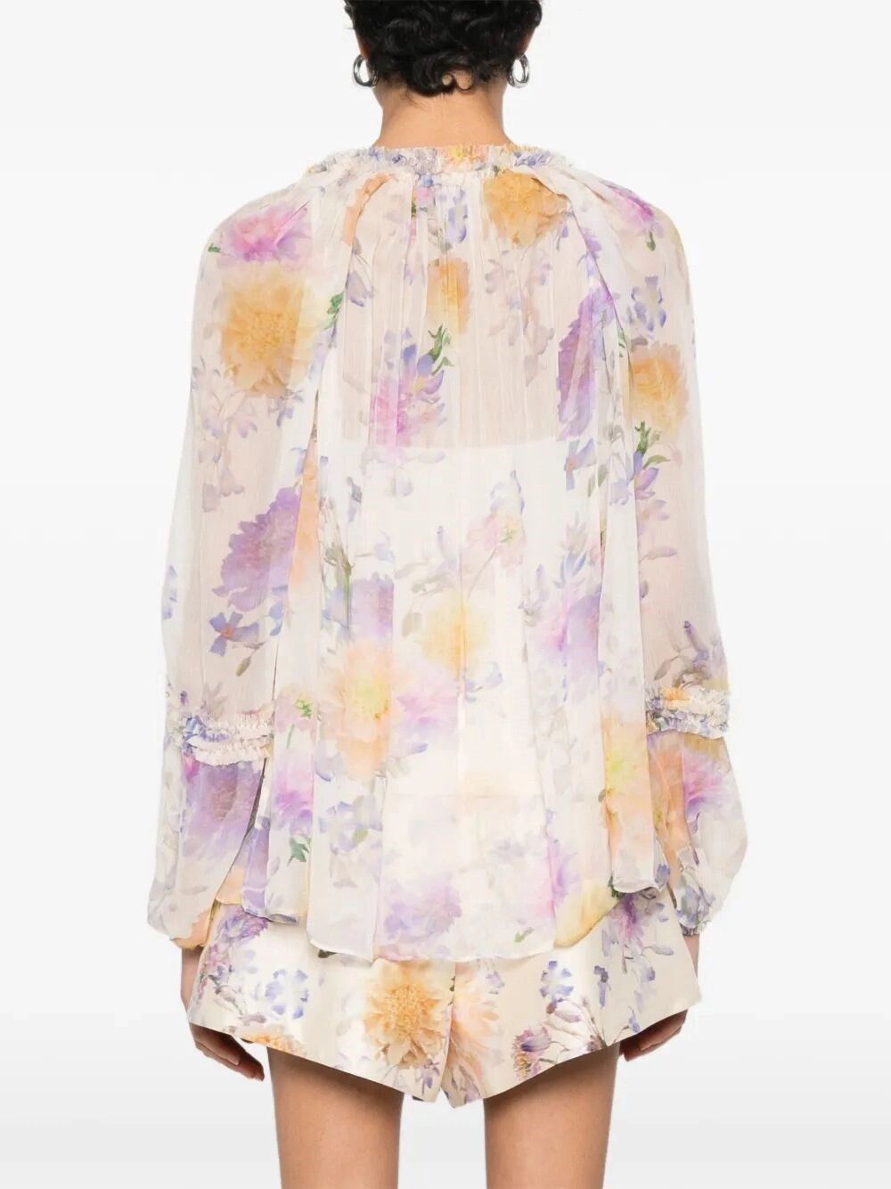 Zimmermann `Luna` Ruffle Billow Blouse Size M / US 6-8 / IT 42-44 - 5 Thumbnail