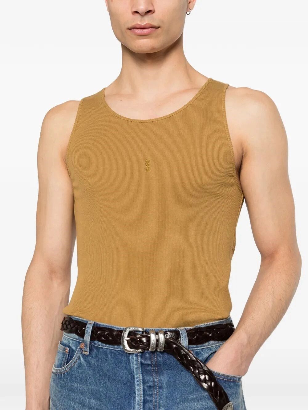 Saint Laurent Paris Embroidered Tank Top Size US L / EU 52-54 / 3 - 4 Thumbnail