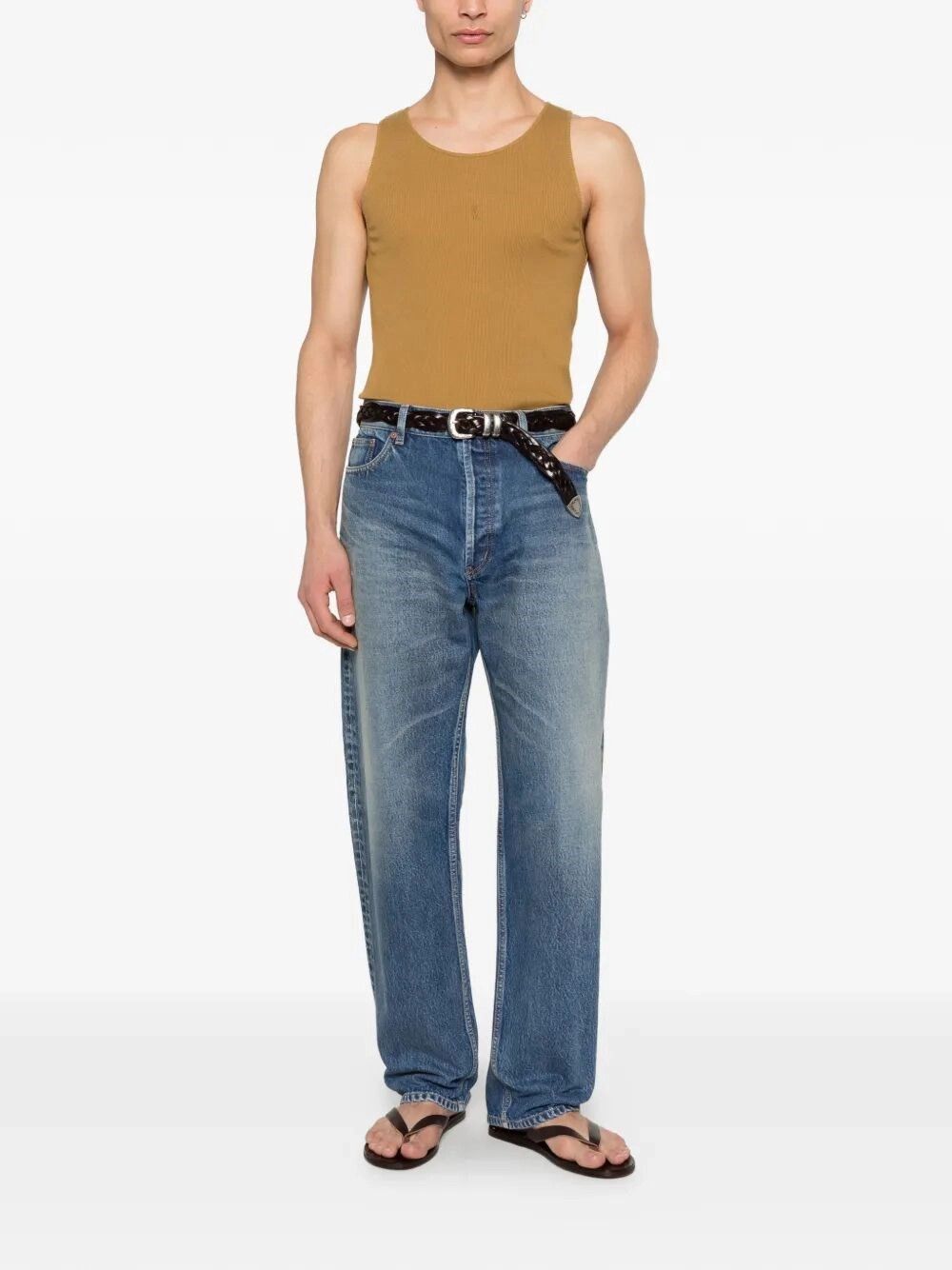 Saint Laurent Paris Embroidered Tank Top Size US M / EU 48-50 / 2 - 2 Thumbnail