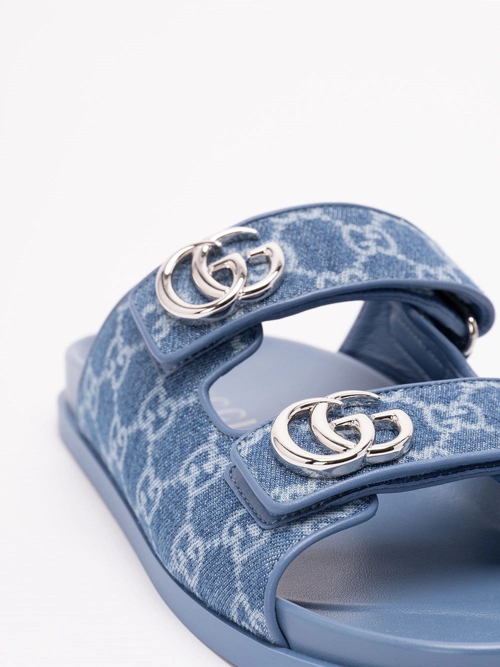 Gucci `Marmont` Denim Slides With `GG` Size US 7 / IT 37 - 5 Thumbnail