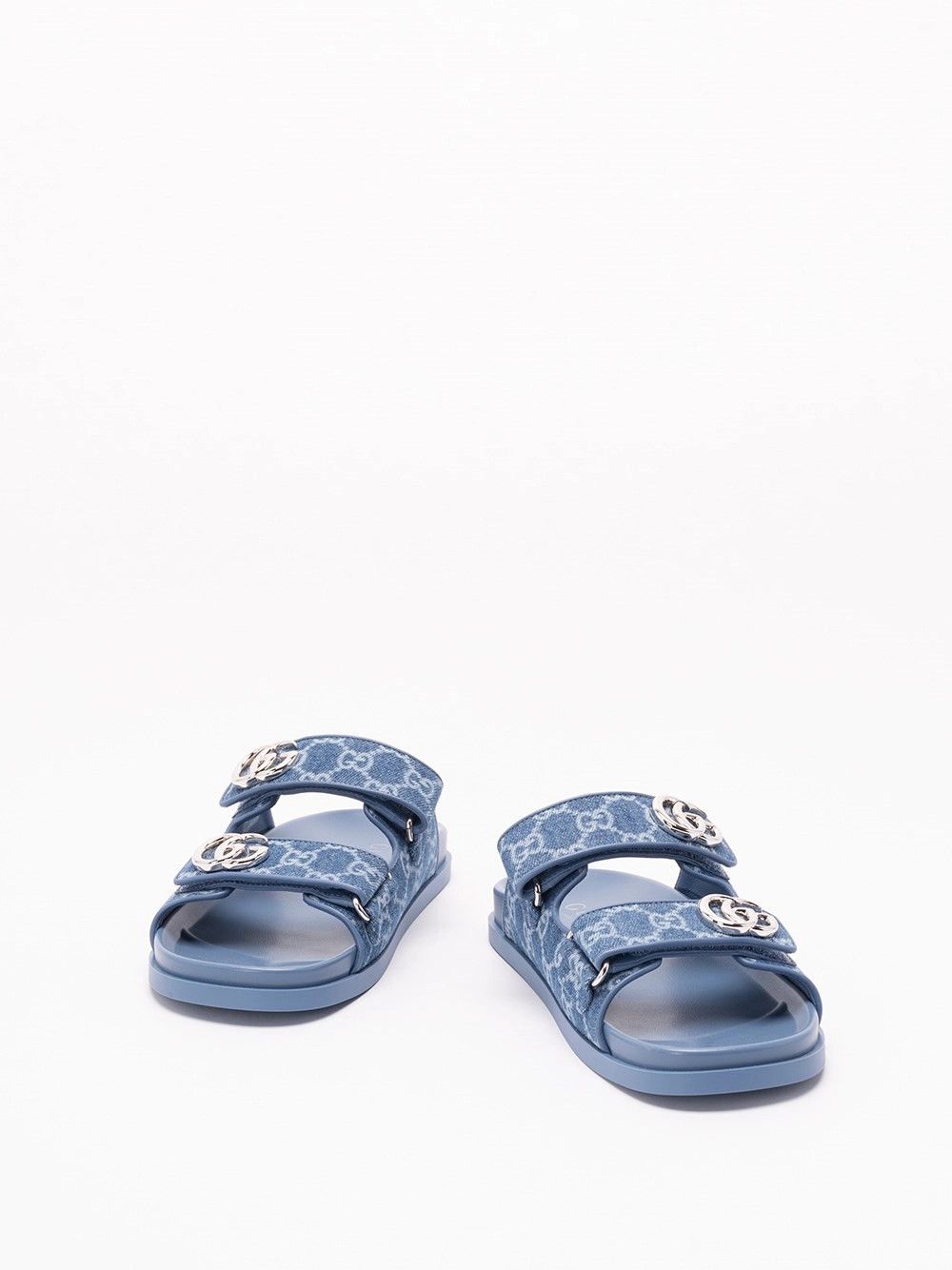 Gucci `Marmont` Denim Slides With `GG` Size US 10 / IT 40 - 2 Thumbnail