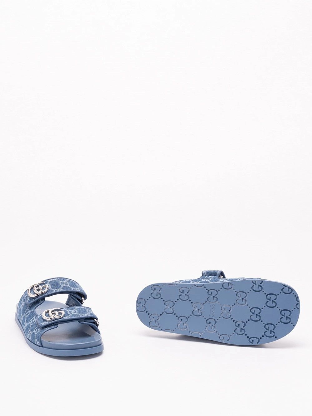 Gucci `Marmont` Denim Slides With `GG` Size US 10 / IT 40 - 4 Thumbnail