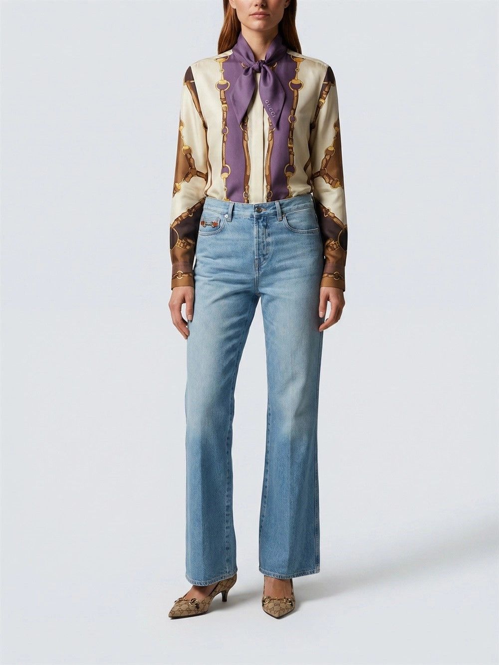 Gucci `Golden Equestrian` Shirt Size L / US 10 / IT 46 - 3 Thumbnail
