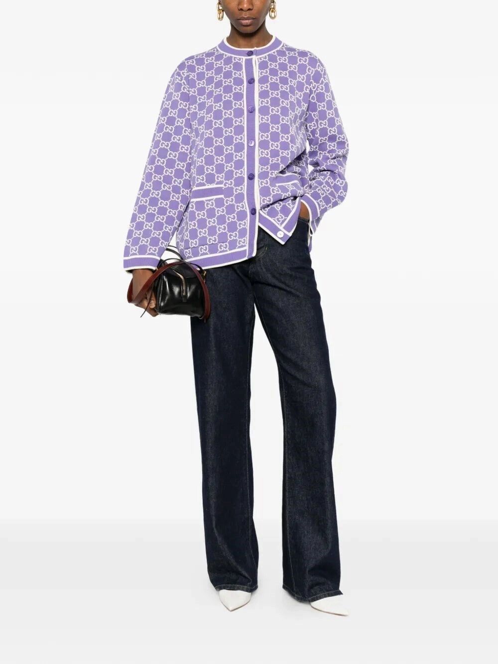 Gucci Long Sleeve Crew-Neck Cardigan Size M / US 6-8 / IT 42-44 - 2 Thumbnail