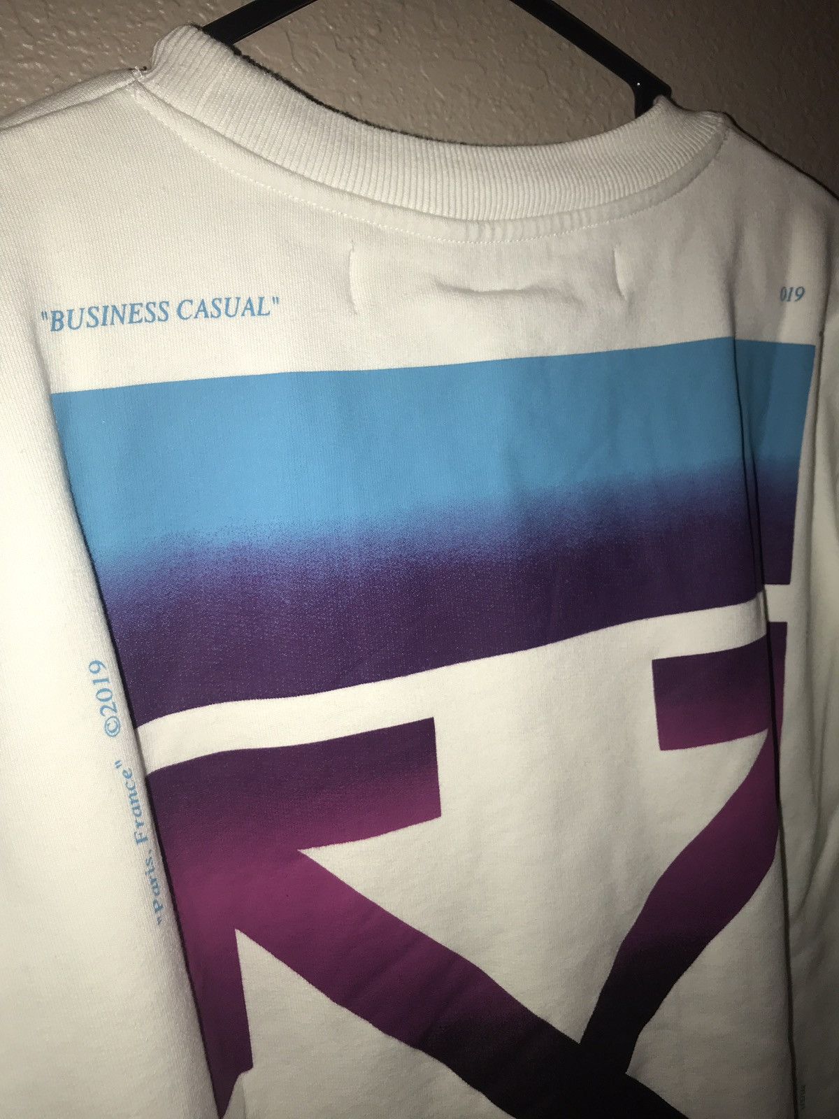 Off-White Diagonal Gradient L/S Tee - XS - 100% Authentic good