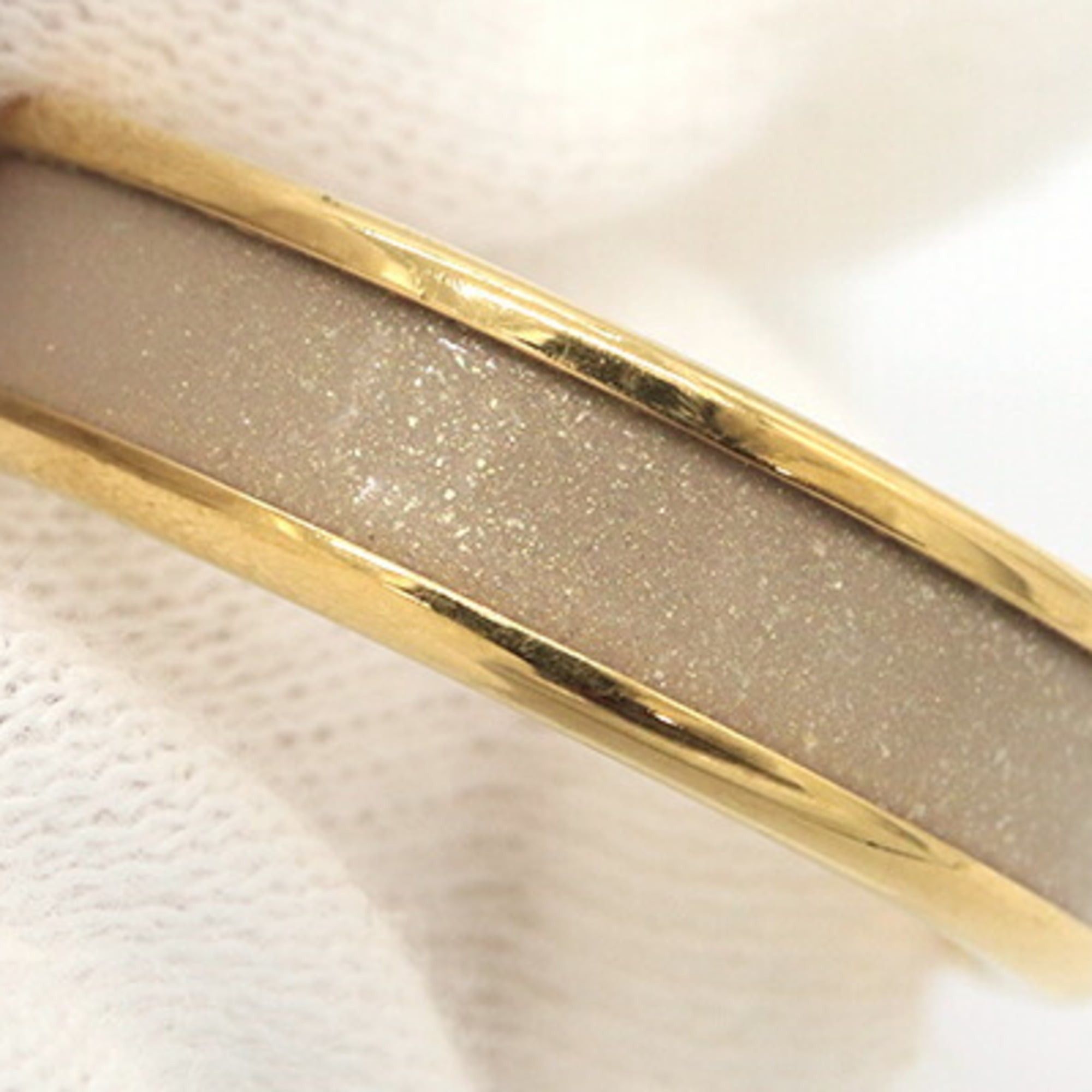 Hermes Hermes Glitter PM Ring H405316 Marron Glacé Doré Metal Enamel Size 55 H Diamant Beige Women's HERMES Size ONE SIZE - 4 Thumbnail