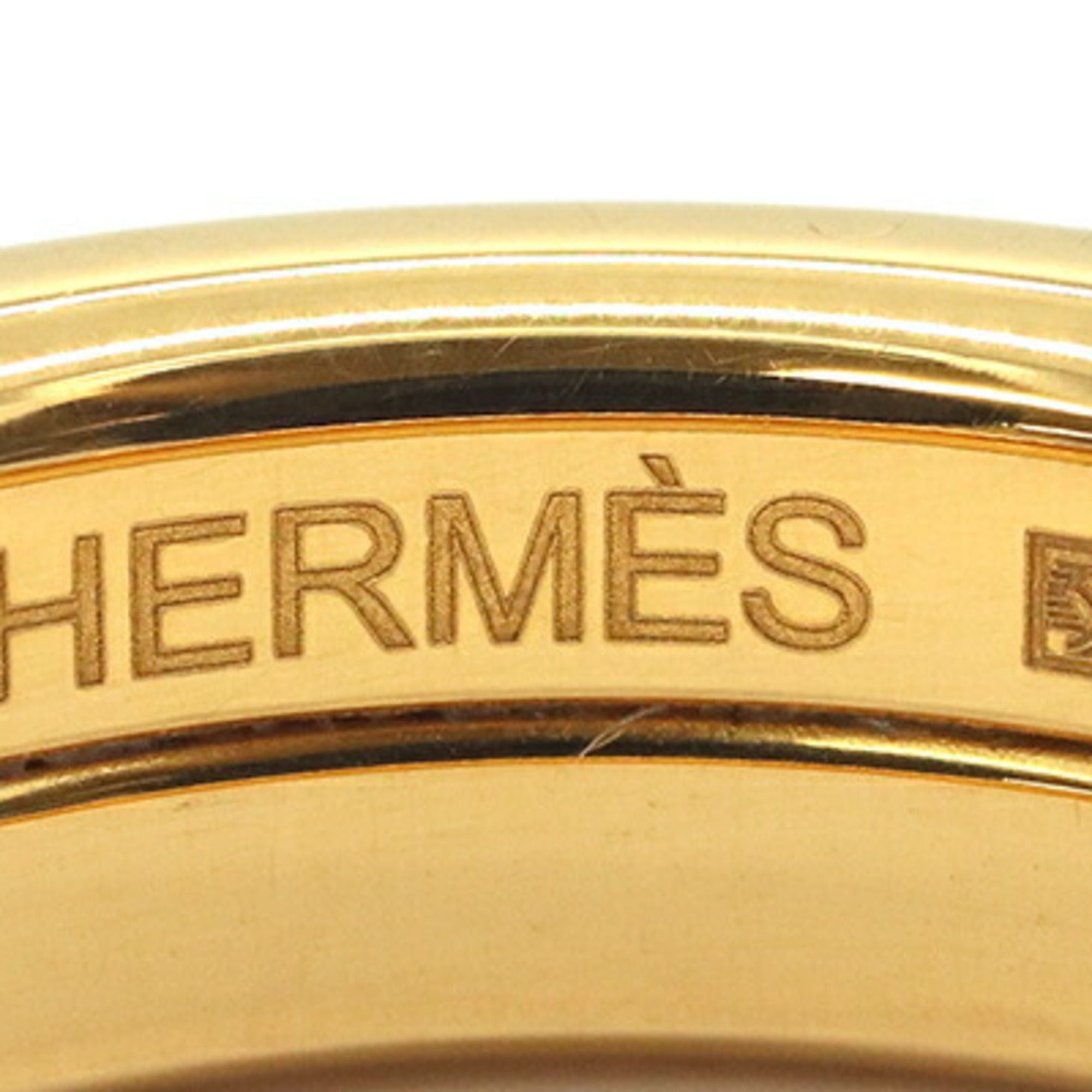 Hermes Hermes Glitter PM Ring H405316 Marron Glacé Doré Metal Enamel Size 55 H Diamant Beige Women's HERMES Size ONE SIZE - 3 Thumbnail