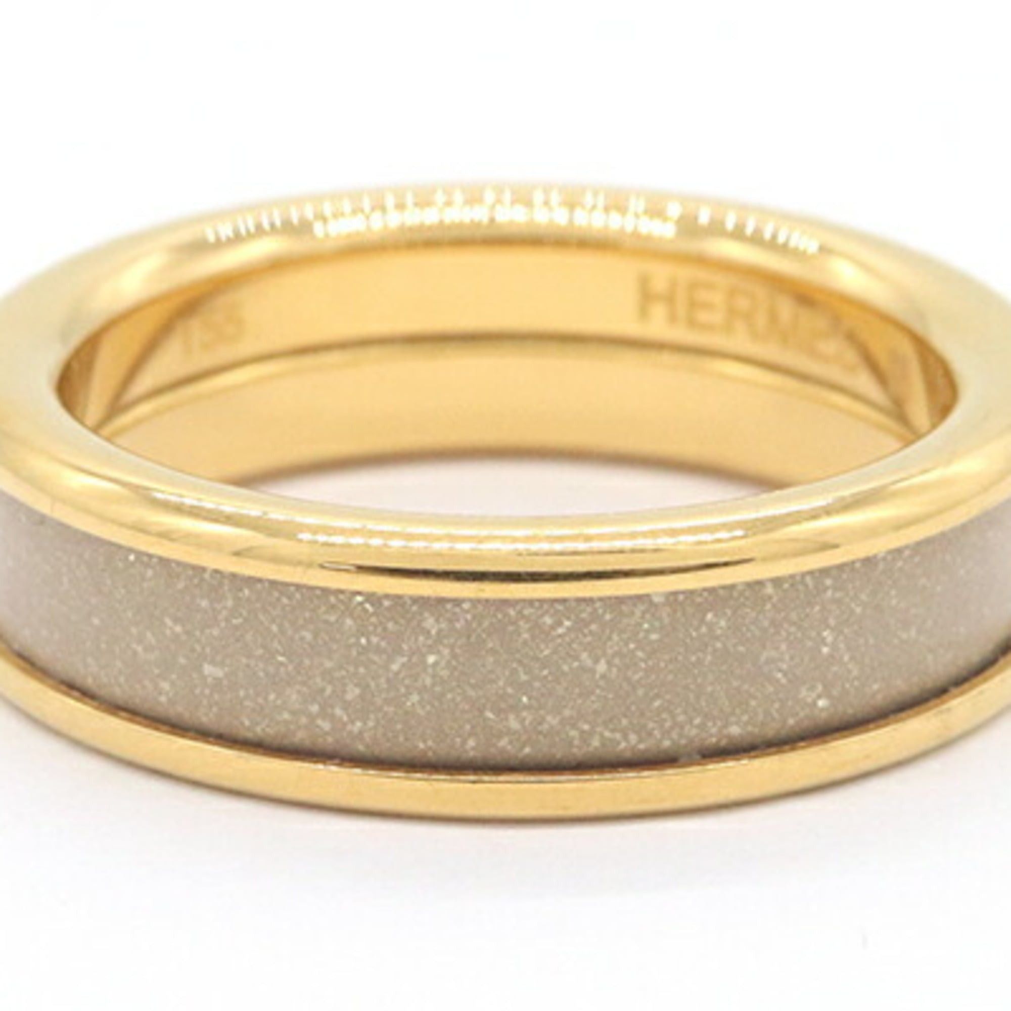 Hermes Hermes Glitter PM Ring H405316 Marron Glacé Doré Metal Enamel Size 55 H Diamant Beige Women's HERMES Size ONE SIZE - 2 Thumbnail
