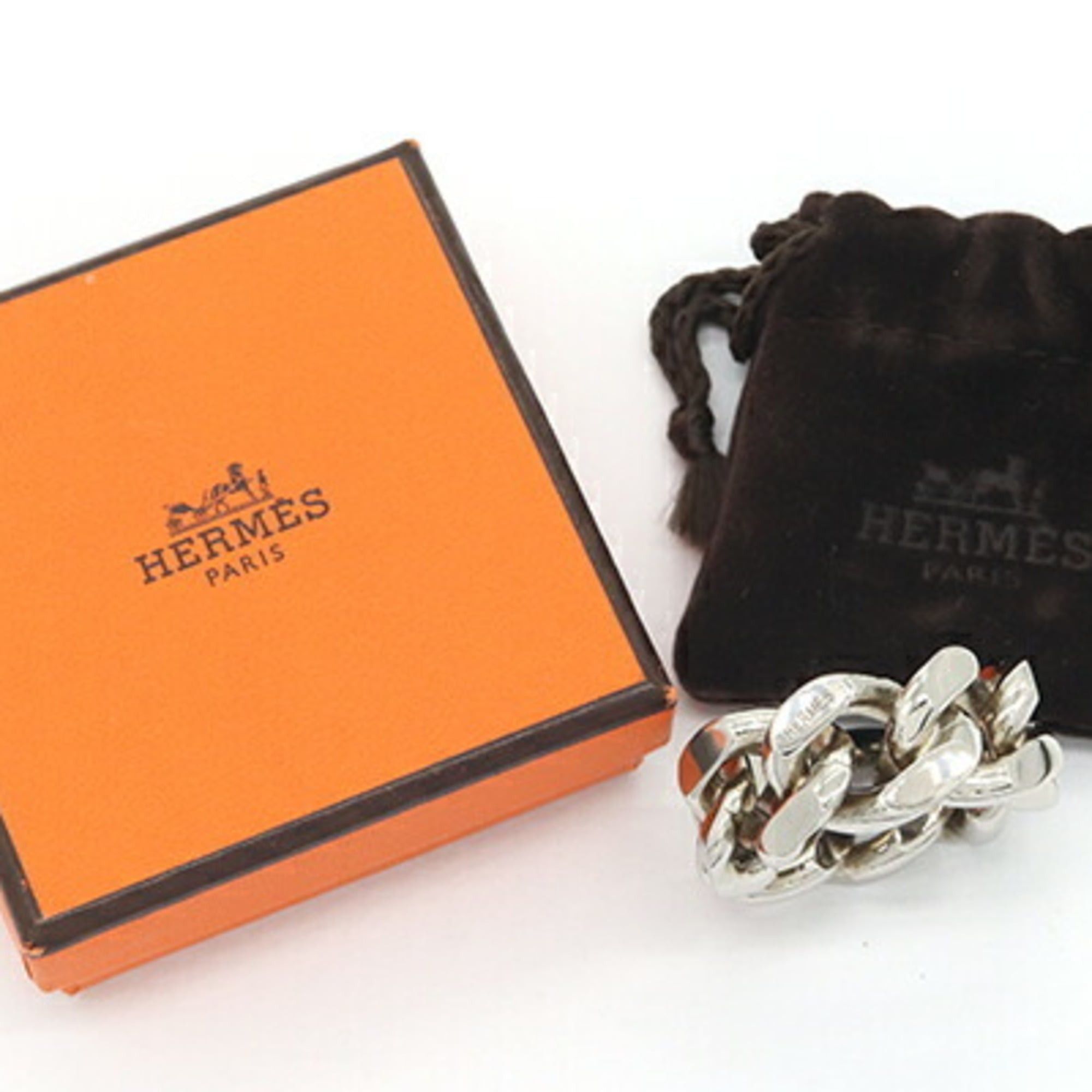 Hermes Hermes Scarf Ring, Silver Metal Clip, Stole, Shawl, Women's HERMES Size ONE SIZE - 5 Thumbnail