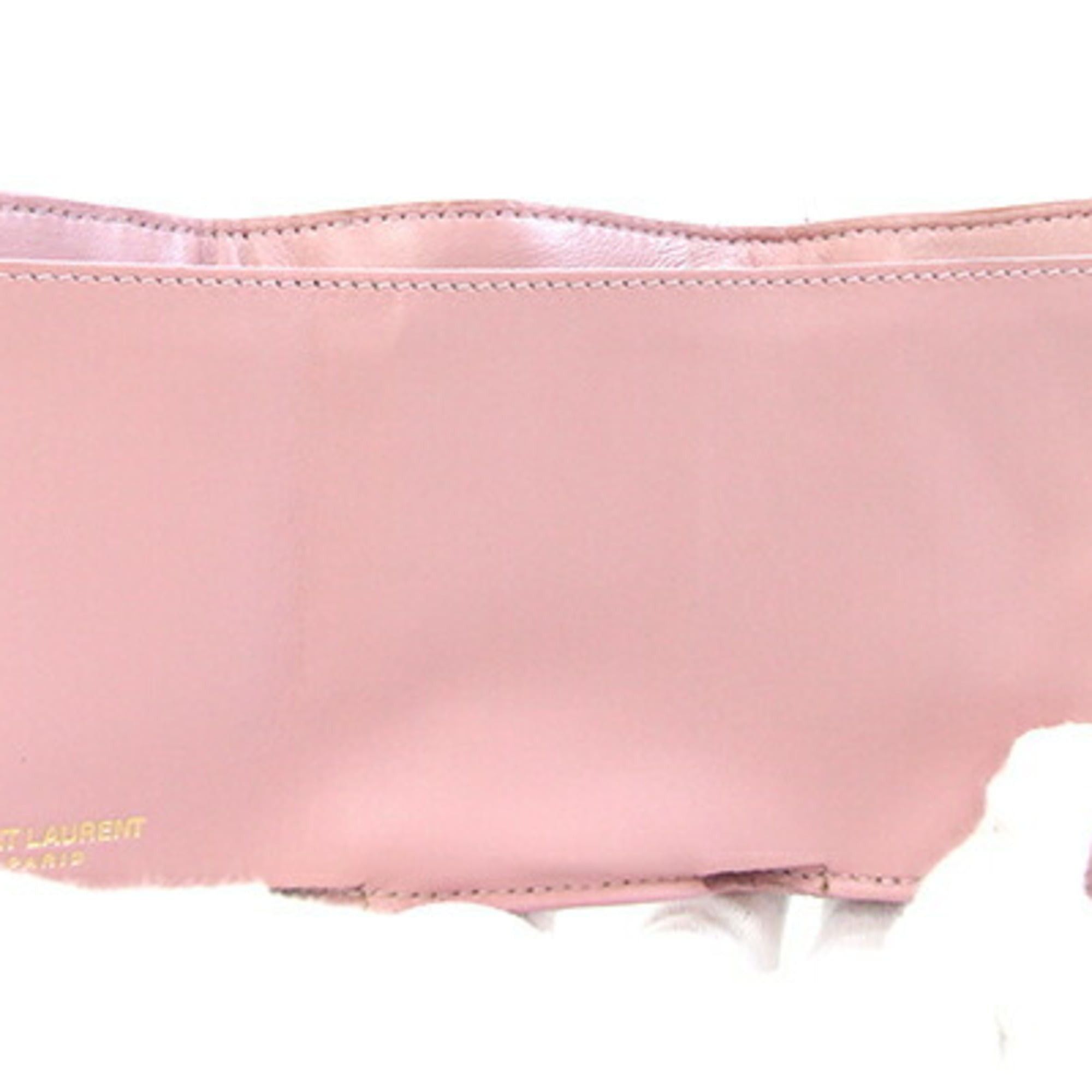 Saint Laurent Paris Saint Laurent Tri-fold Wallet Tiny 505118 Pink Leather Compact Mini Quilted YSL Women's SAINT LAURENT Size ONE SIZE - 4 Thumbnail