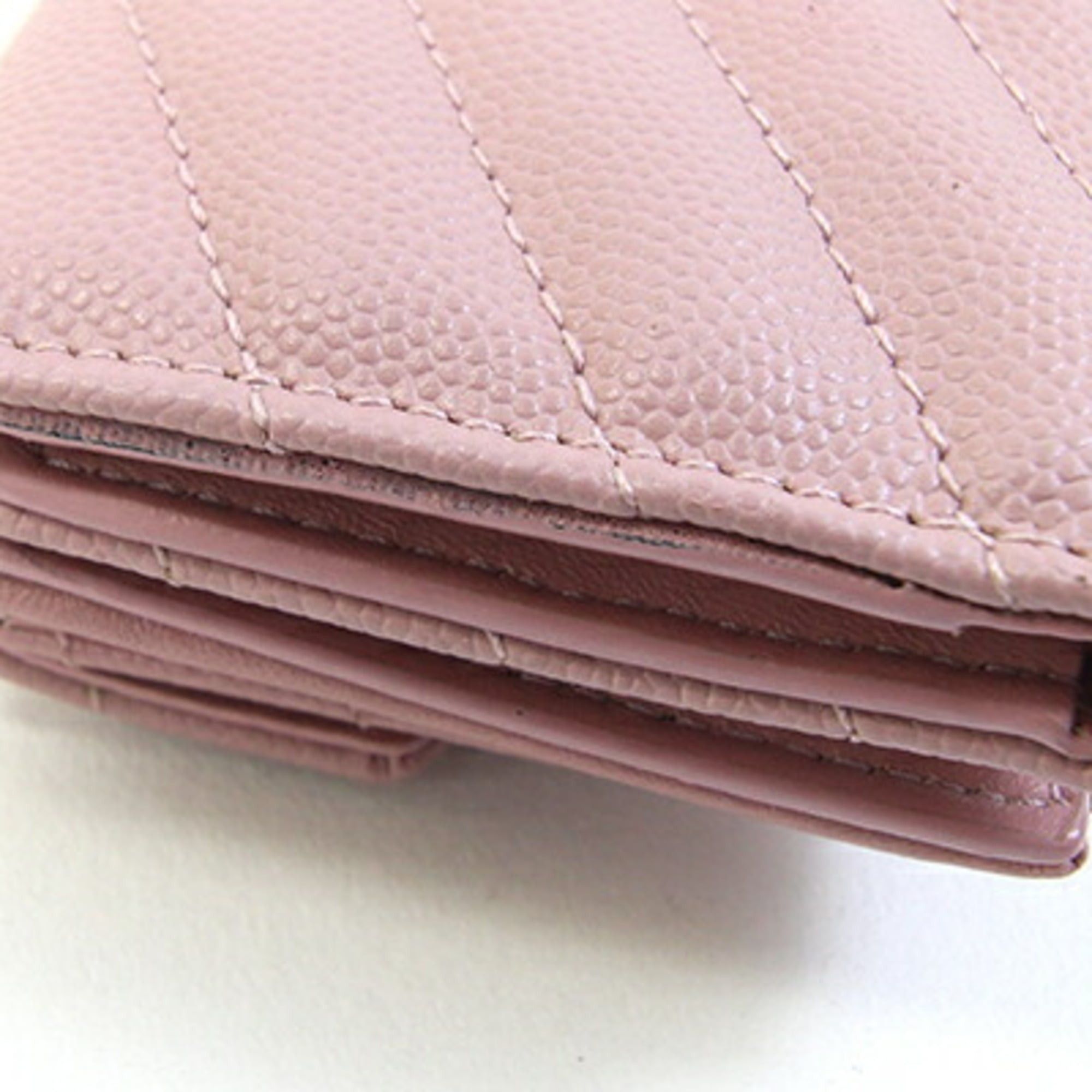 Saint Laurent Paris Saint Laurent Tri-fold Wallet Tiny 505118 Pink Leather Compact Mini Quilted YSL Women's SAINT LAURENT Size ONE SIZE - 7 Thumbnail