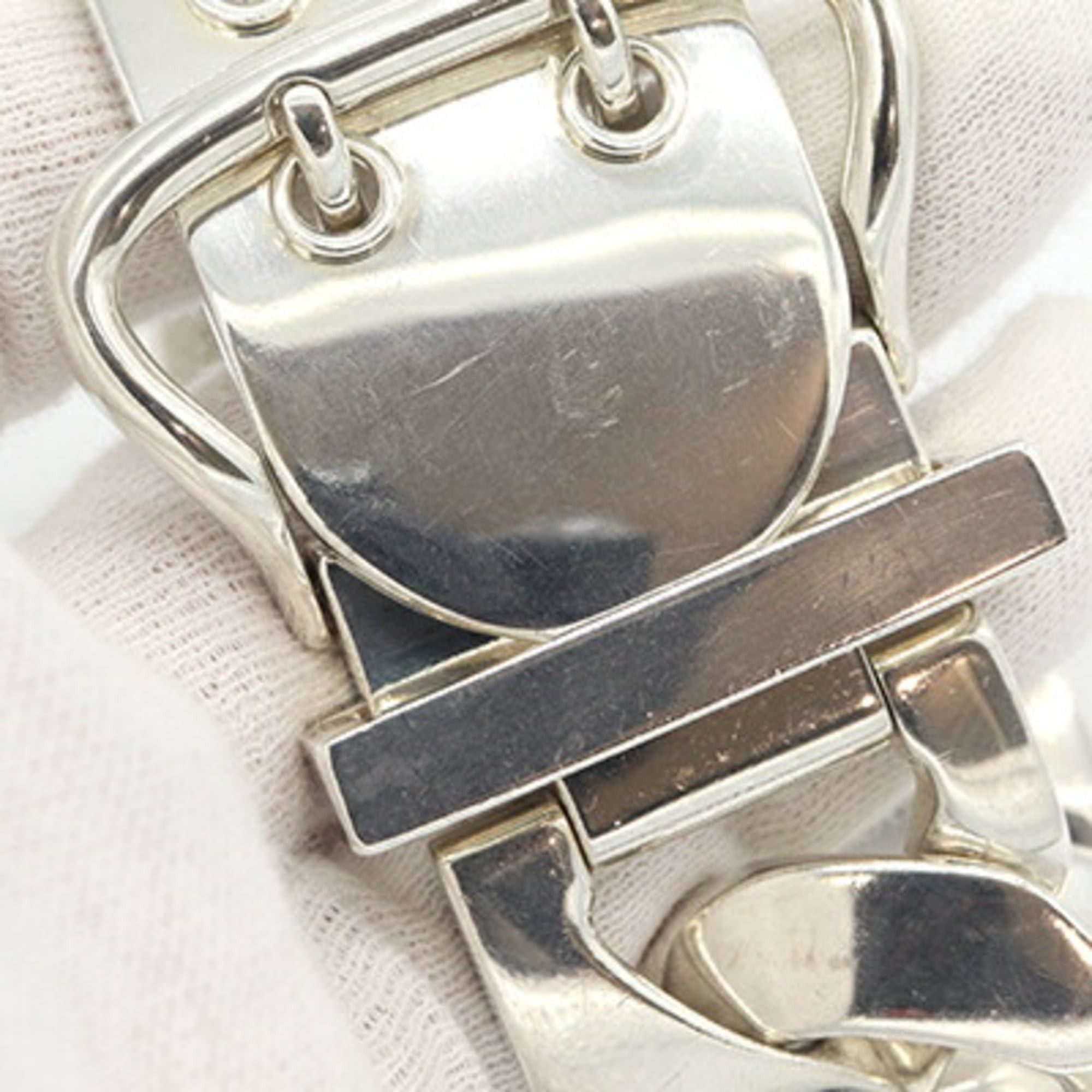 Hermes Hermes Bracelet Boucles Sellier TGM SV Sterling Silver 925 Bangle Old Women's Men's HERMES Size ONE SIZE - 6 Thumbnail