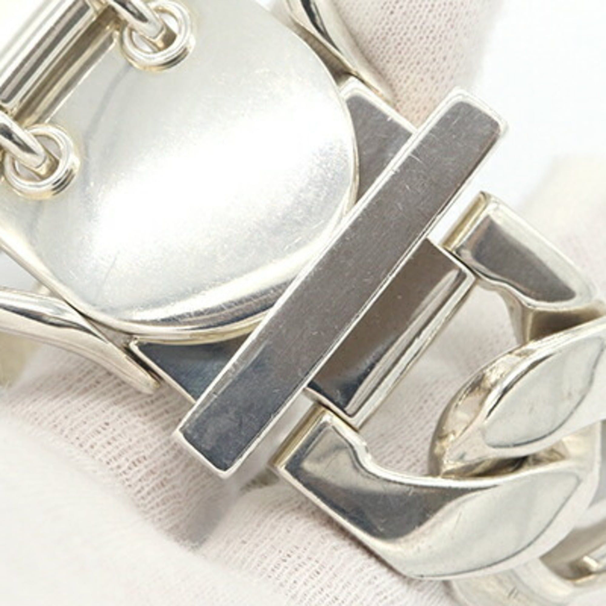 Hermes Hermes Bracelet Boucles Sellier TGM SV Sterling Silver 925 Bangle Old Women's Men's HERMES Size ONE SIZE - 7 Thumbnail