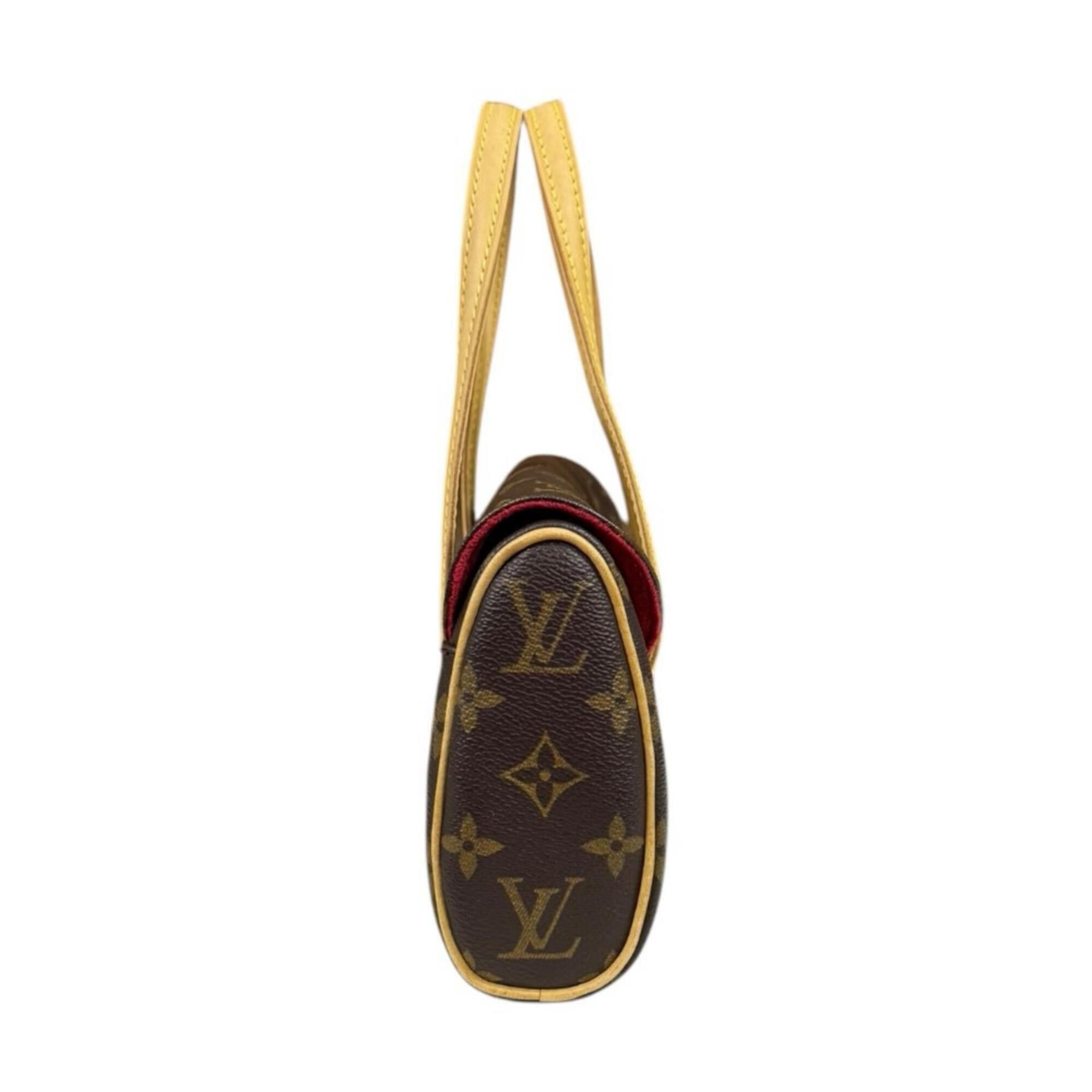 Louis Vuitton Louis Vuitton Sonatine Monogram Handbag, Canvas, M51902, Brown, Women's, LOUIS VUITTON Size ONE SIZE - 4 Thumbnail