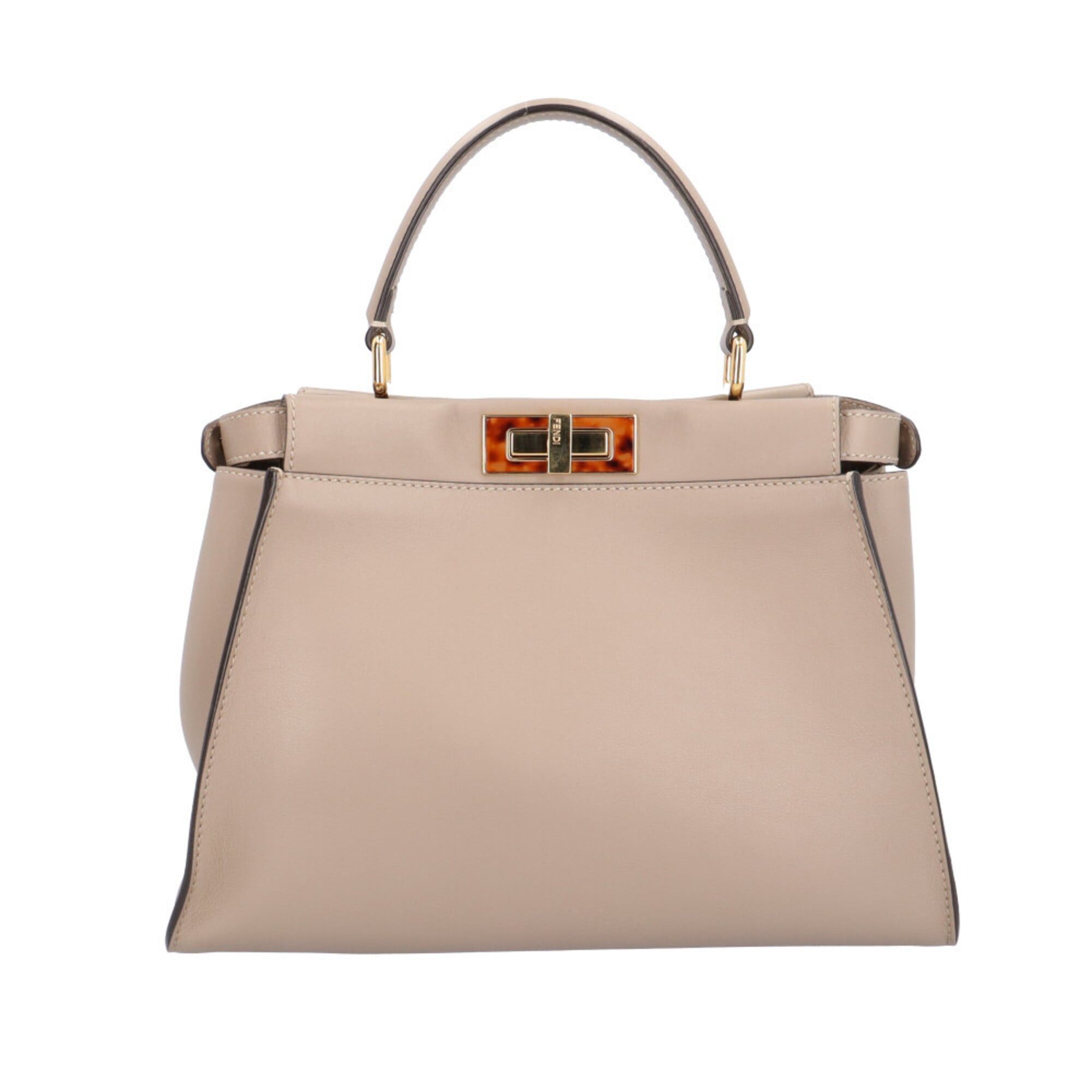 Fendi Fendi Medium Peekaboo Regular Shoulder Bag, Leather 8BN290 Beige, Women's FENDI Size ONE SIZE - 3 Thumbnail