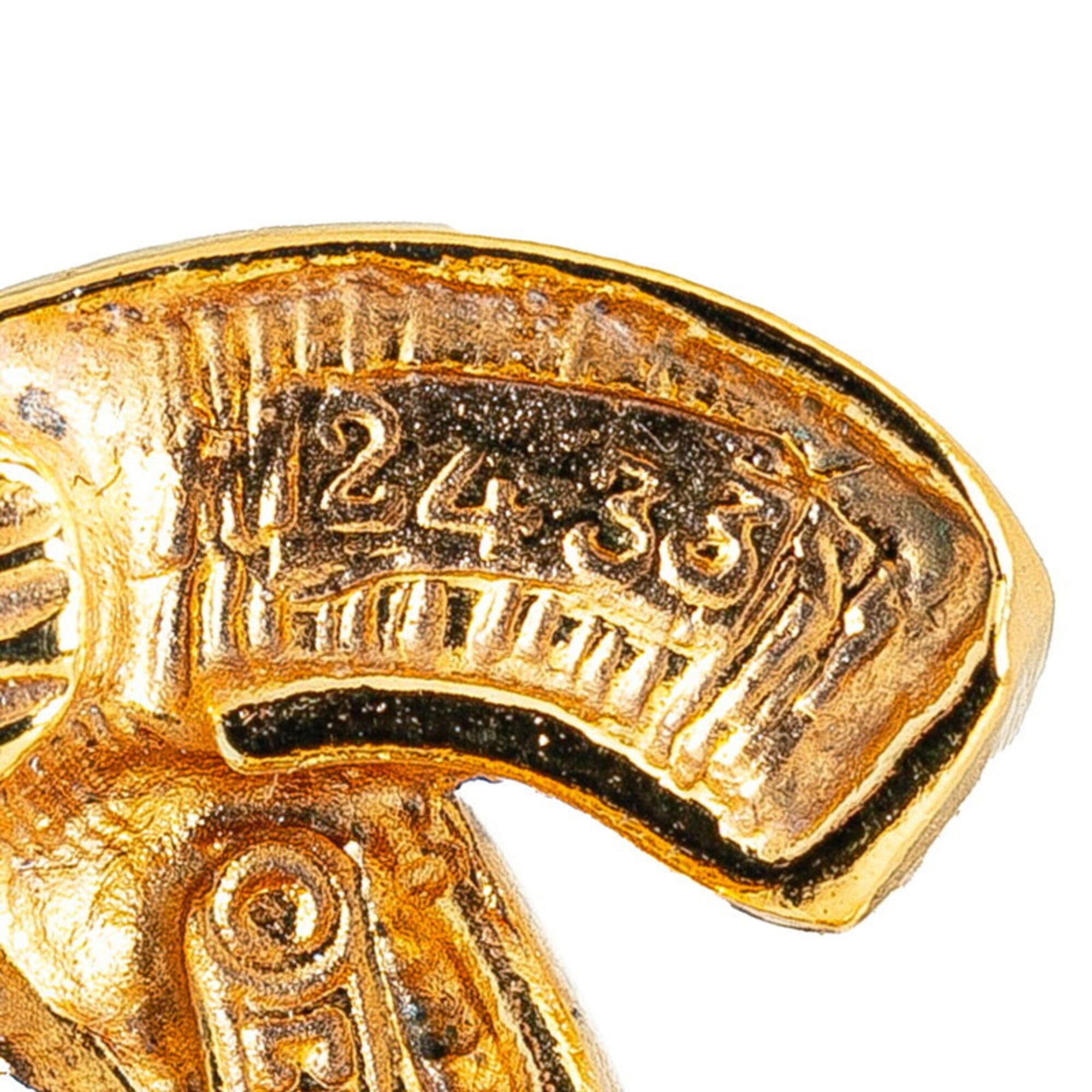 Chanel Chanel Matelassé Coco Mark Earrings, Gold Plated, Women's CHANEL Size ONE SIZE - 7 Thumbnail
