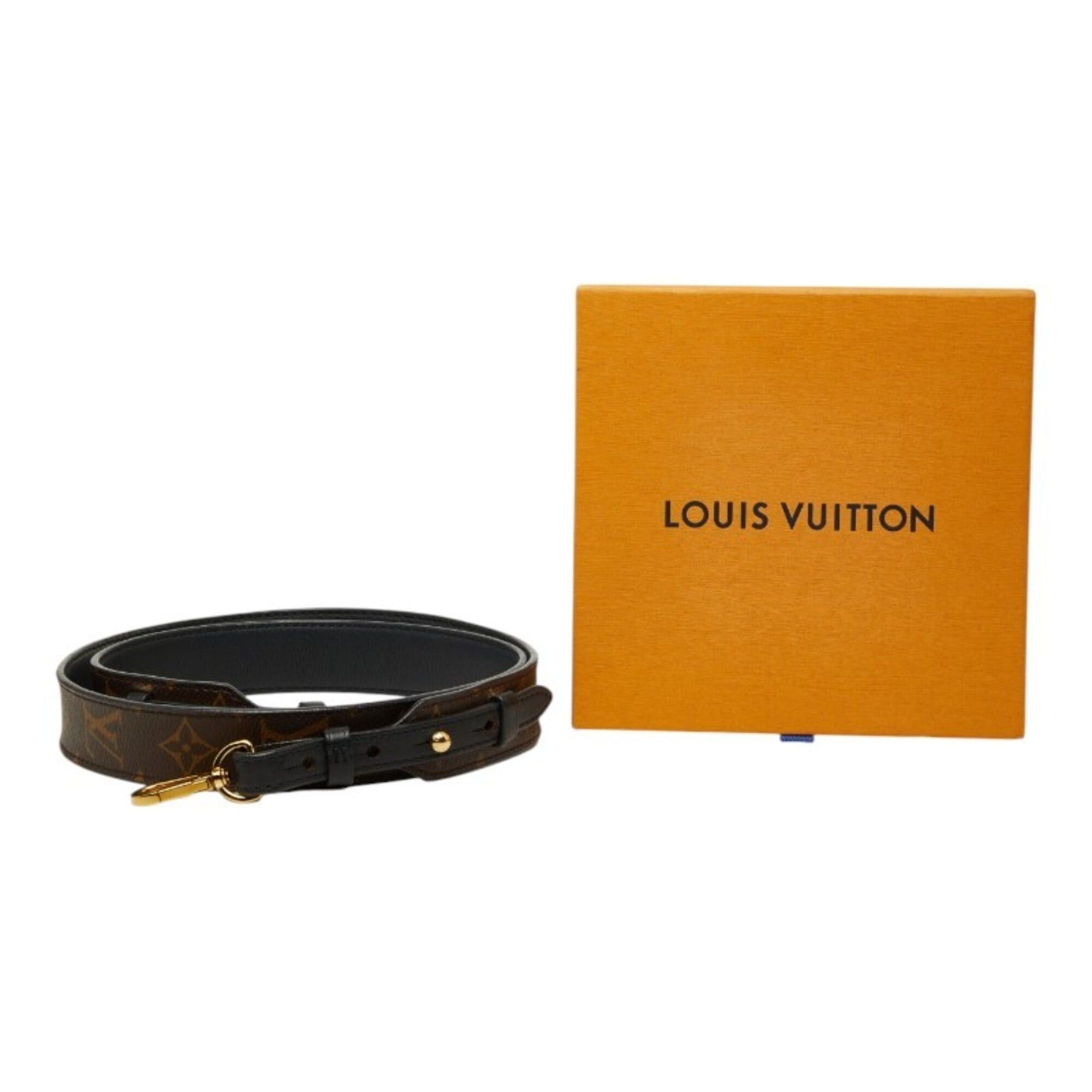Louis Vuitton Louis Vuitton Monogram Shoulder Strap J02331 Brown Black Leather Women's LOUIS VUITTON Size ONE SIZE - 7 Thumbnail