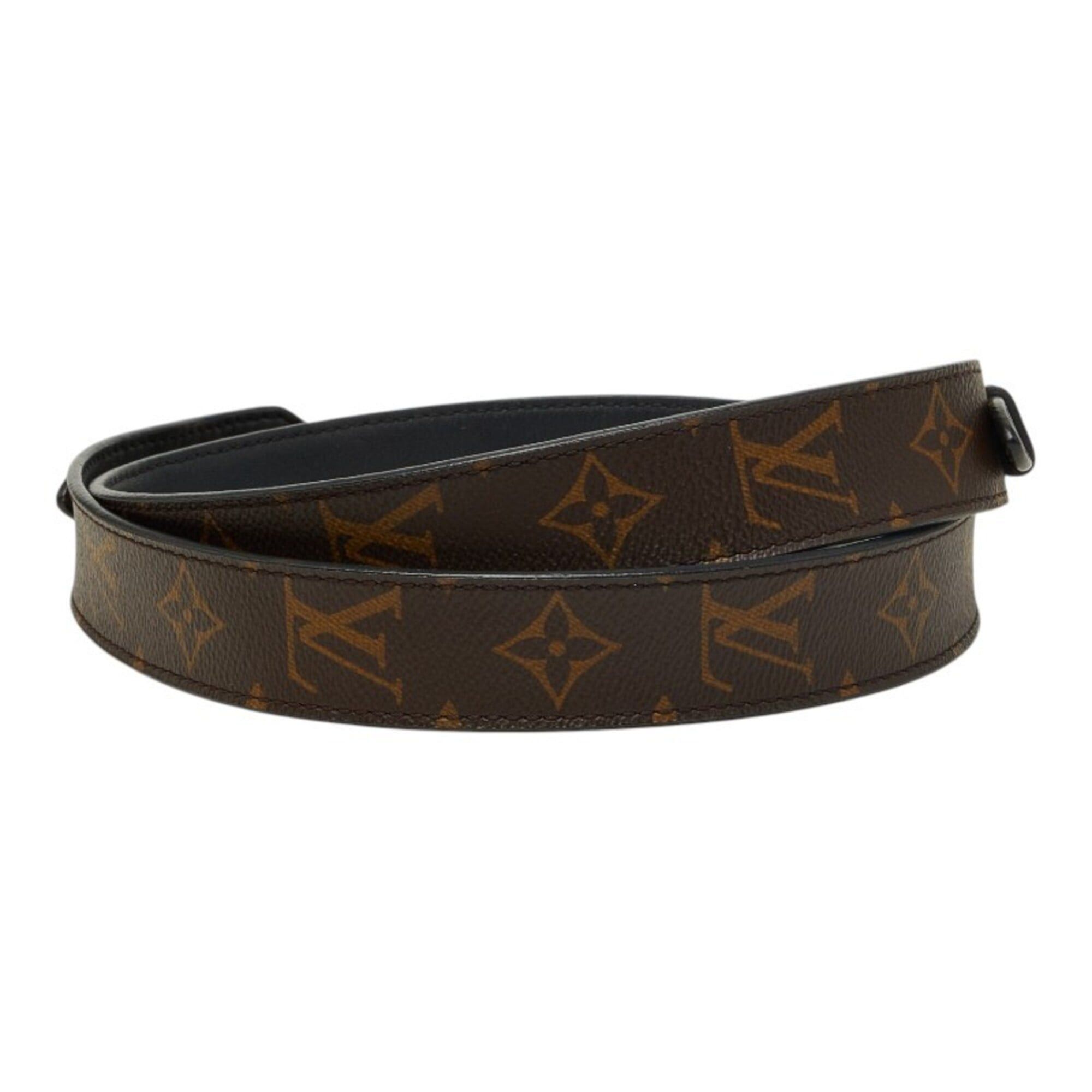 Louis Vuitton Louis Vuitton Monogram Shoulder Strap J02331 Brown Black Leather Women's LOUIS VUITTON Size ONE SIZE - 3 Thumbnail