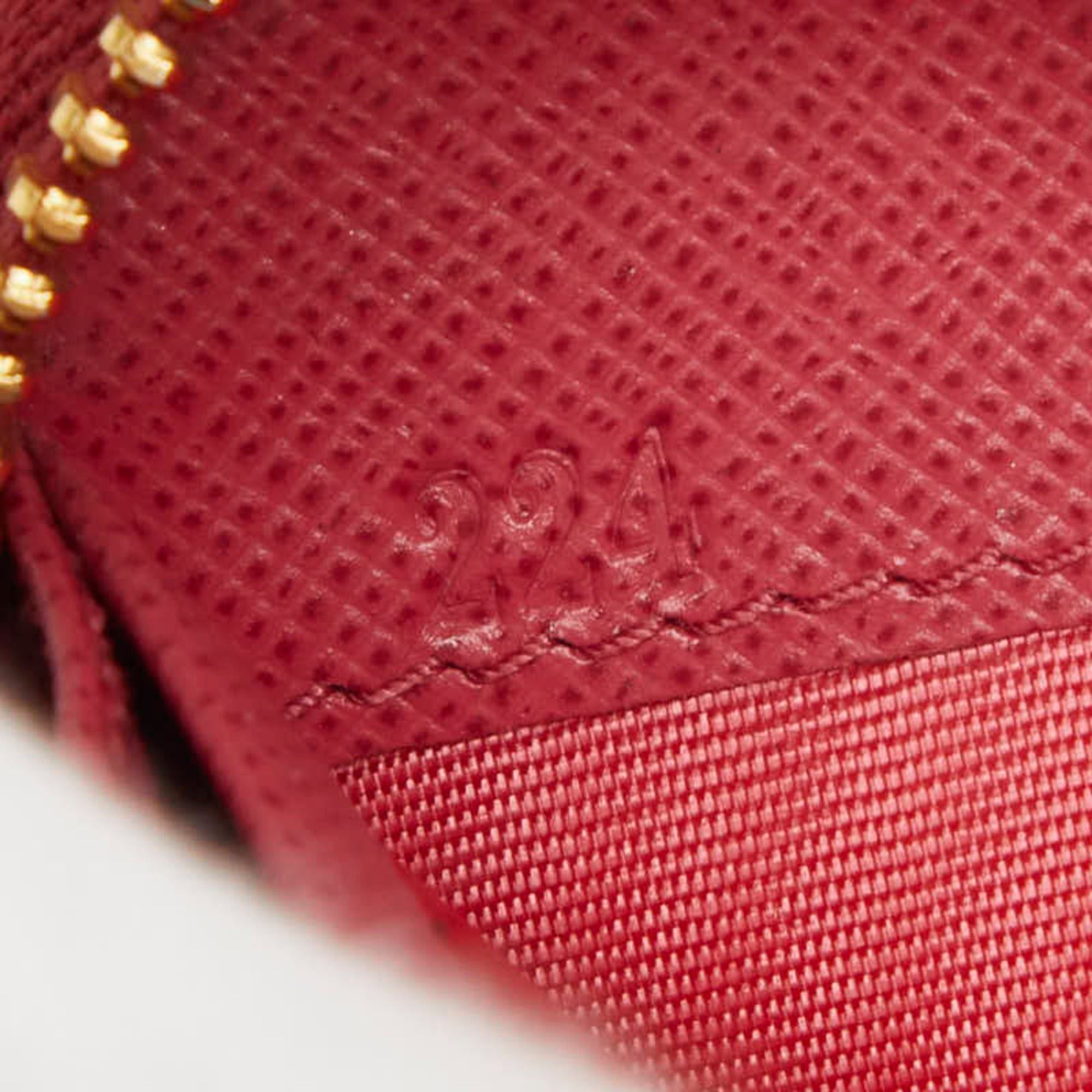 Prada Prada Round Zip Long Wallet 1ML506 Peonia Pink Saffiano Leather Women's PRADA Size ONE SIZE - 8 Thumbnail
