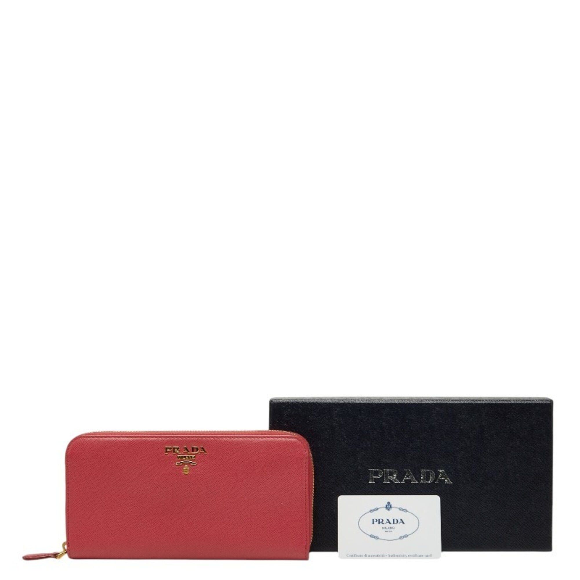 Prada Prada Round Zip Long Wallet 1ML506 Peonia Pink Saffiano Leather Women's PRADA Size ONE SIZE - 10 Thumbnail