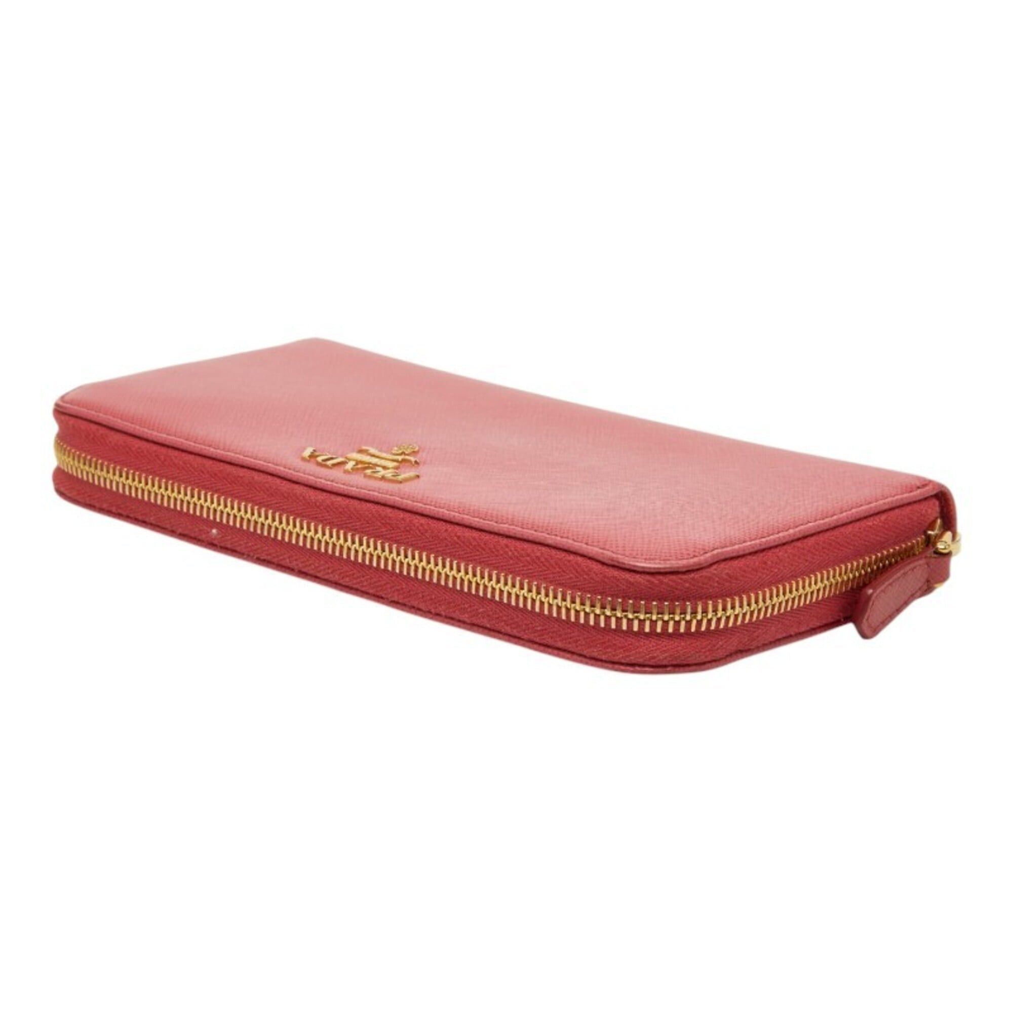 Prada Prada Round Zip Long Wallet 1ML506 Peonia Pink Saffiano Leather Women's PRADA Size ONE SIZE - 5 Thumbnail