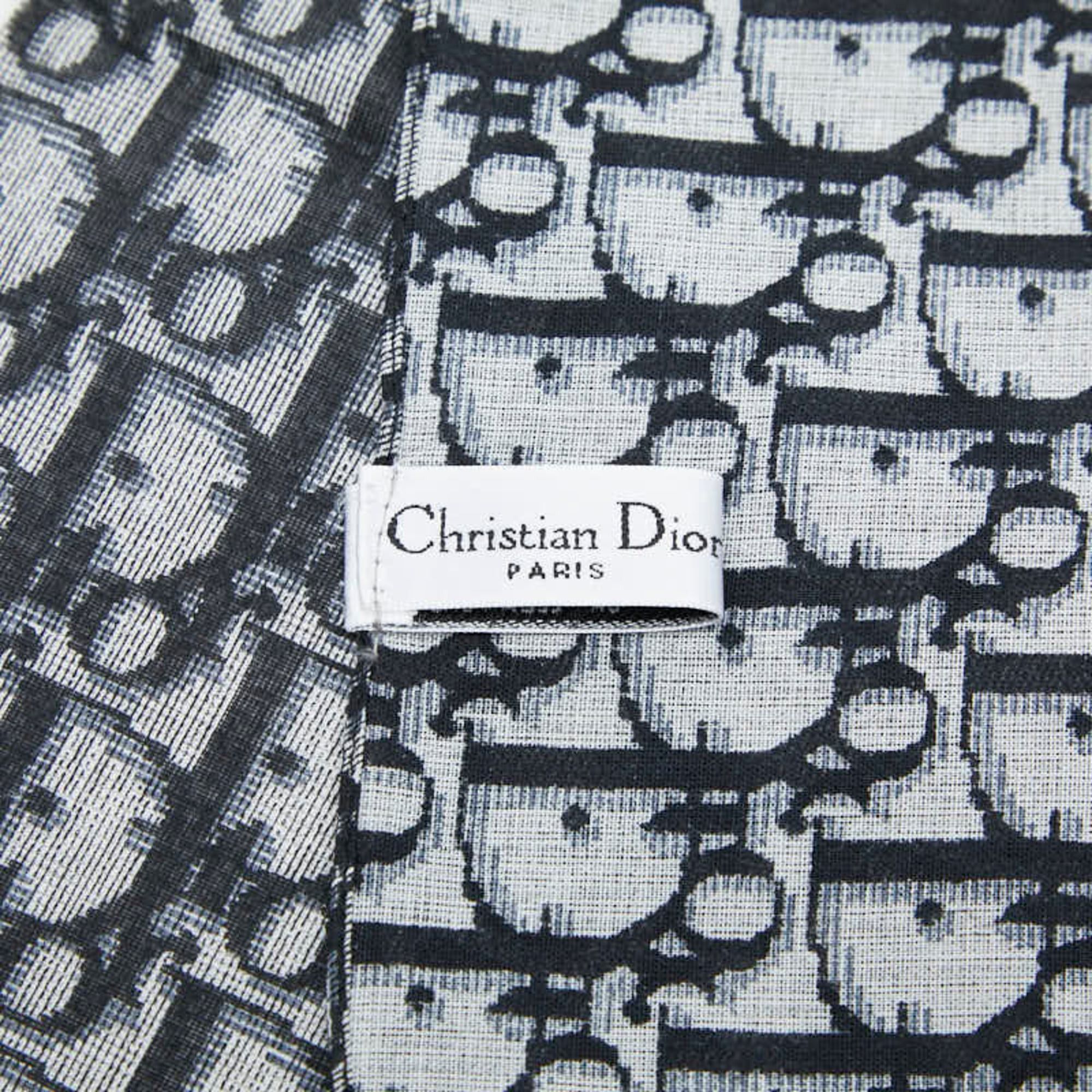 Dior Christian Dior Dior Trotter No. 2 Scarf/Muffler, Navy/White Cotton, Women's. Size ONE SIZE - 2 Thumbnail