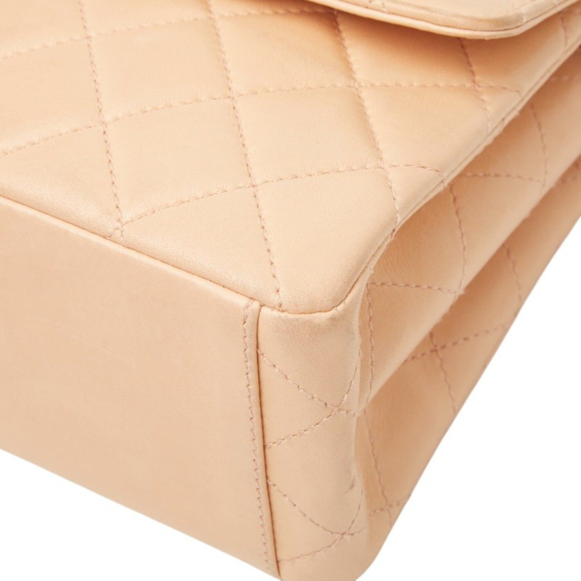 Chanel Chanel Matelassé Coco Mark Chain Shoulder Bag Handbag Pink Beige Lambskin Plastic Women's CHANEL Size ONE SIZE - 4 Thumbnail