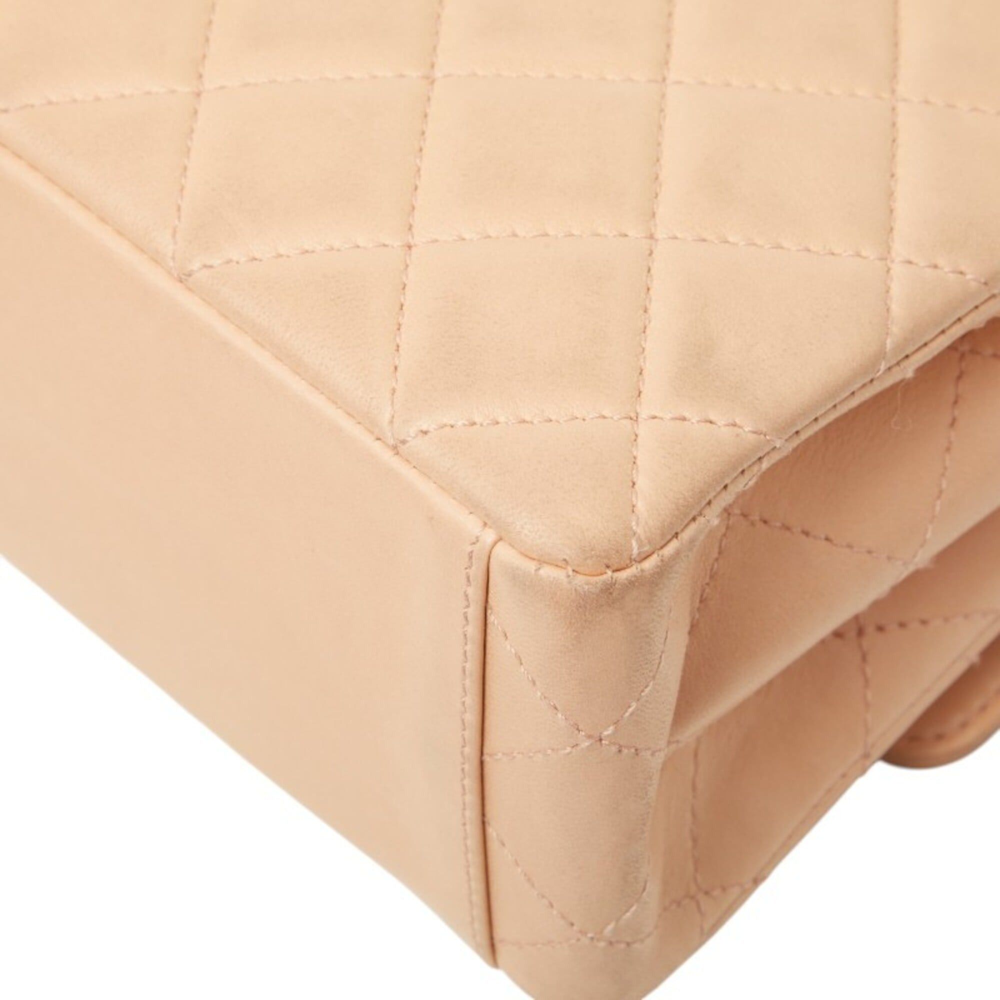 Chanel Chanel Matelassé Coco Mark Chain Shoulder Bag Handbag Pink Beige Lambskin Plastic Women's CHANEL Size ONE SIZE - 6 Thumbnail