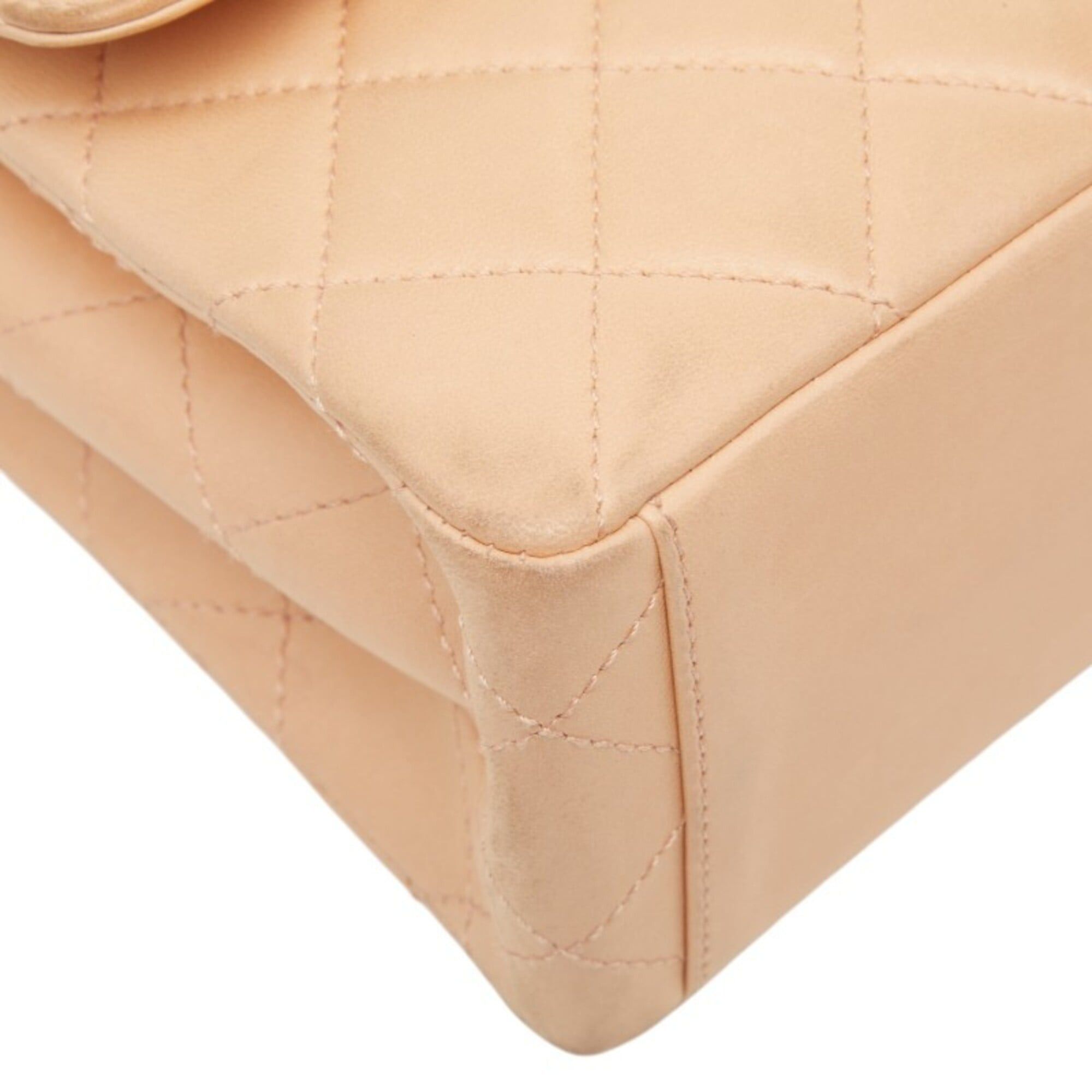 Chanel Chanel Matelassé Coco Mark Chain Shoulder Bag Handbag Pink Beige Lambskin Plastic Women's CHANEL Size ONE SIZE - 5 Thumbnail