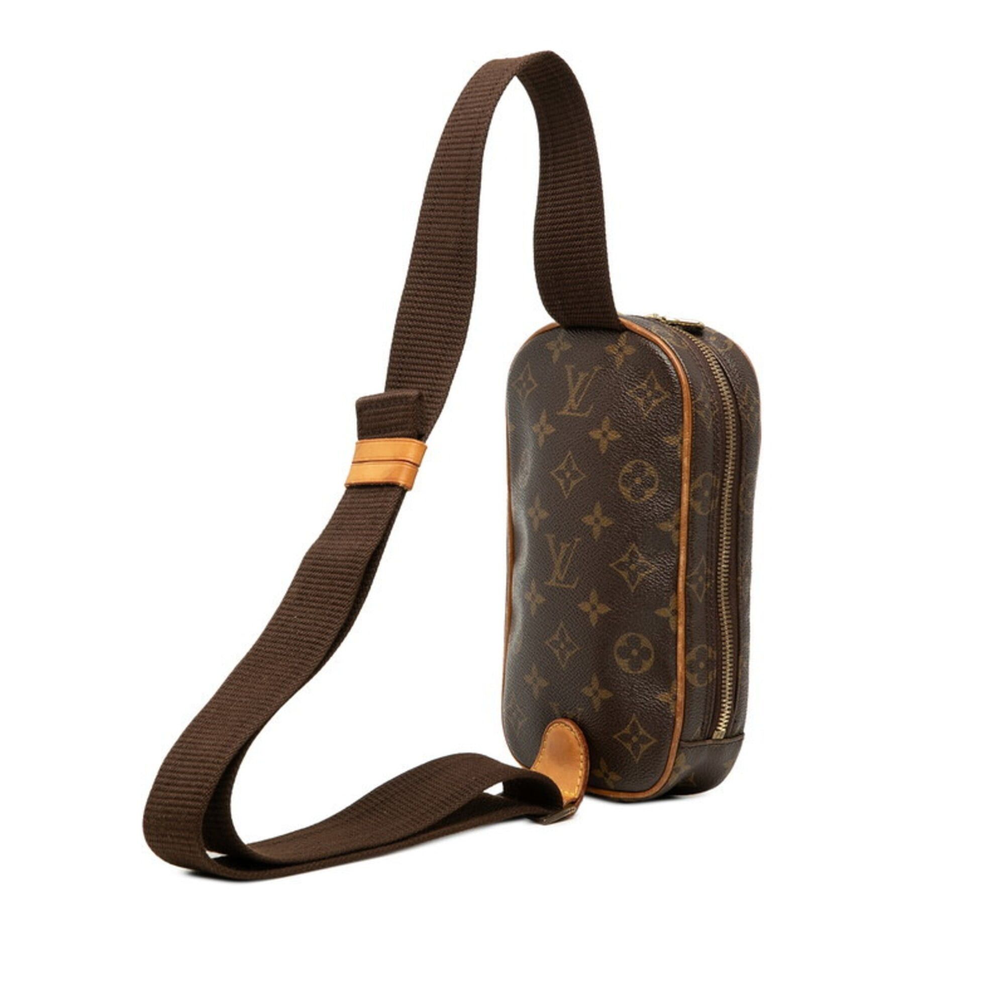 Louis Vuitton Louis Vuitton Monogram Pochette Gange Body Bag Waist M51870 Brown Leather Women's LOUIS VUITTON Size ONE SIZE - 2 Thumbnail
