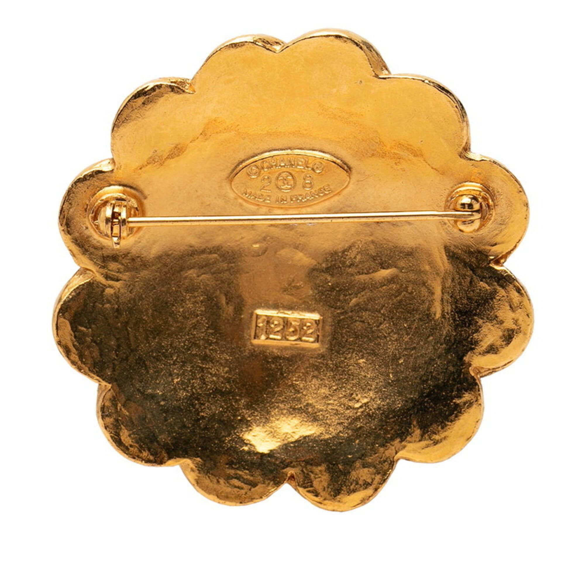 Chanel Chanel Coco Mark Logo Flower Motif Vintage Brooch Gold Plated Women's CHANEL Size ONE SIZE - 2 Thumbnail